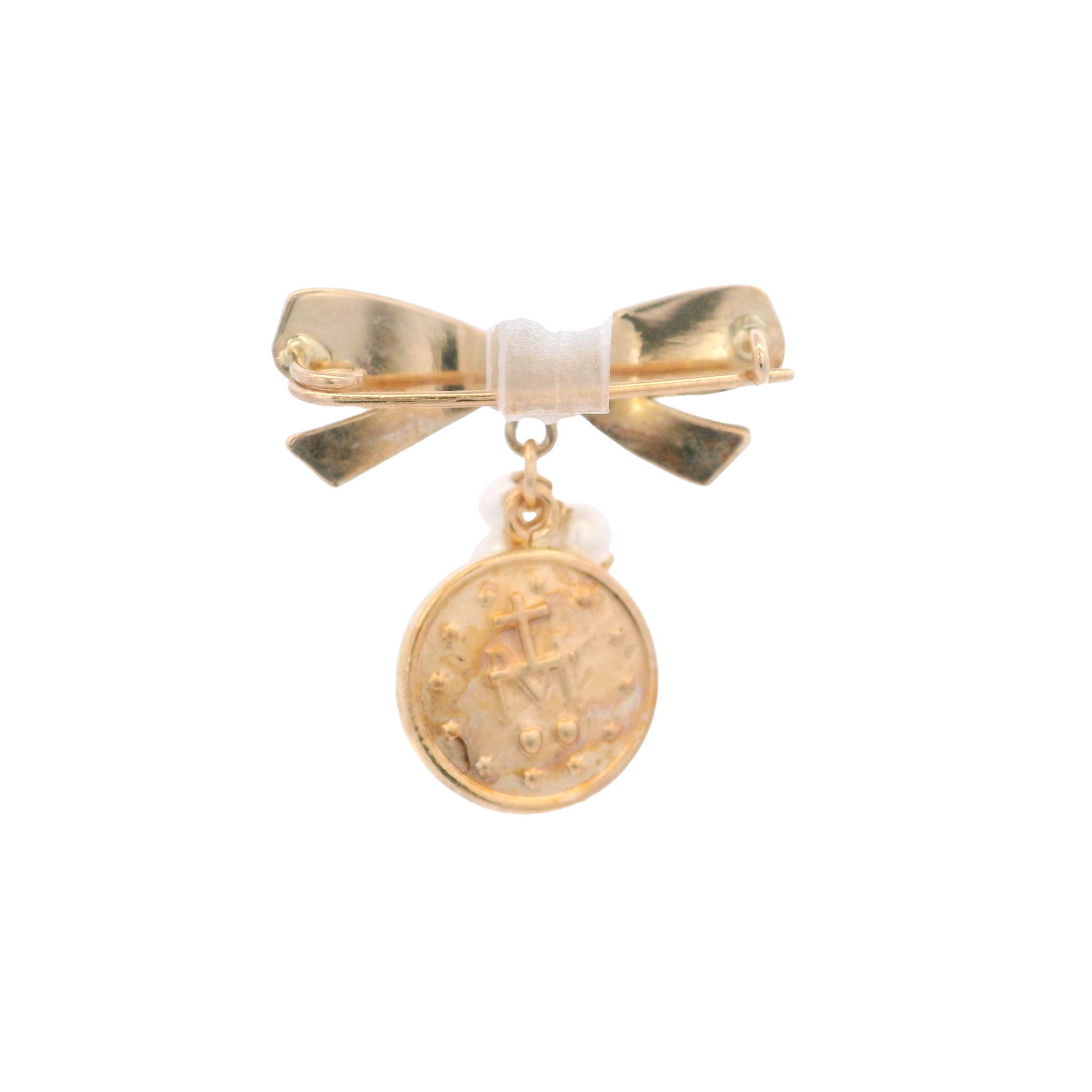14KY MIRACULOS VIRGIN WITH RIBBON AND PERL PIN