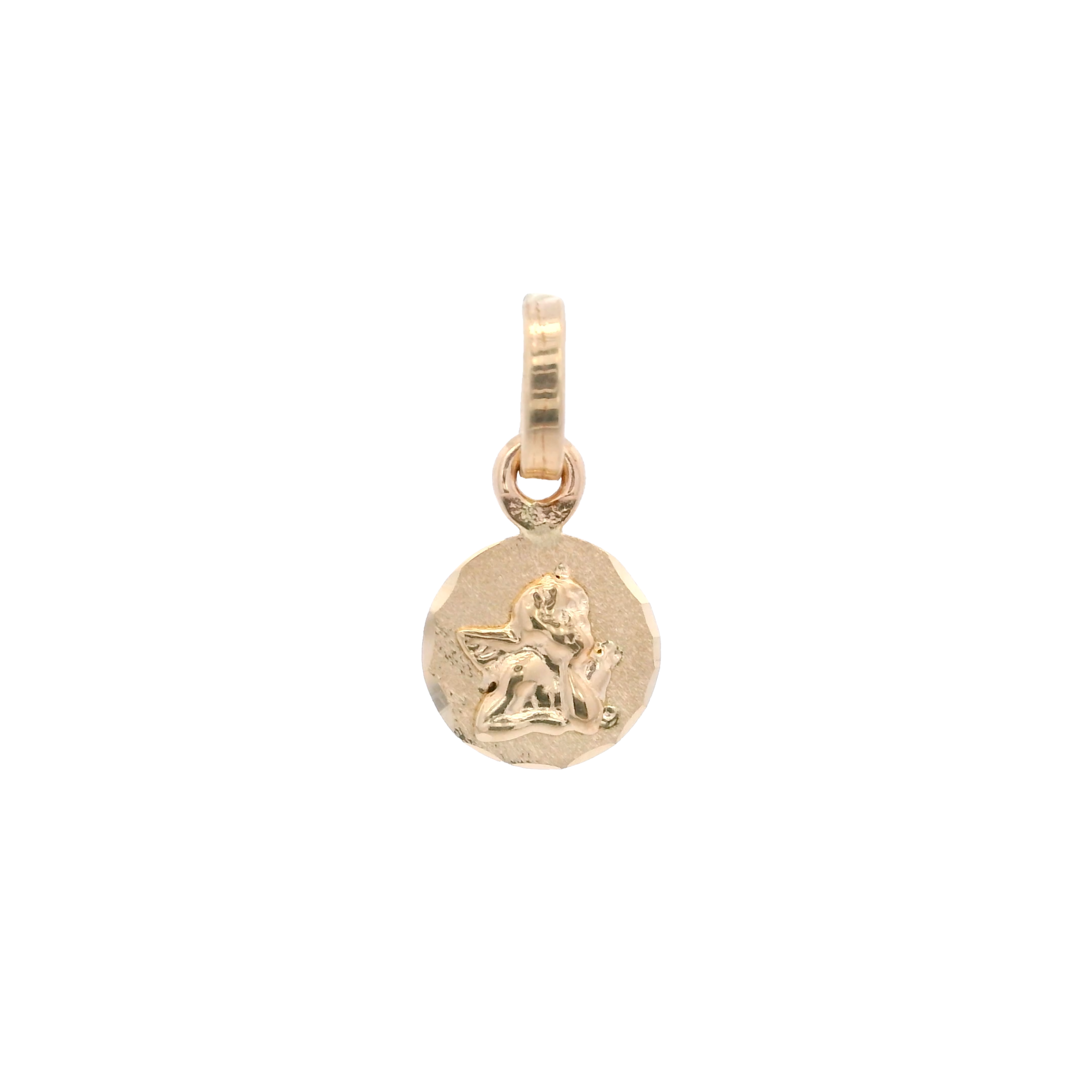 14KY GUARDIAN ANGEL 5.5X10MM MEDAL