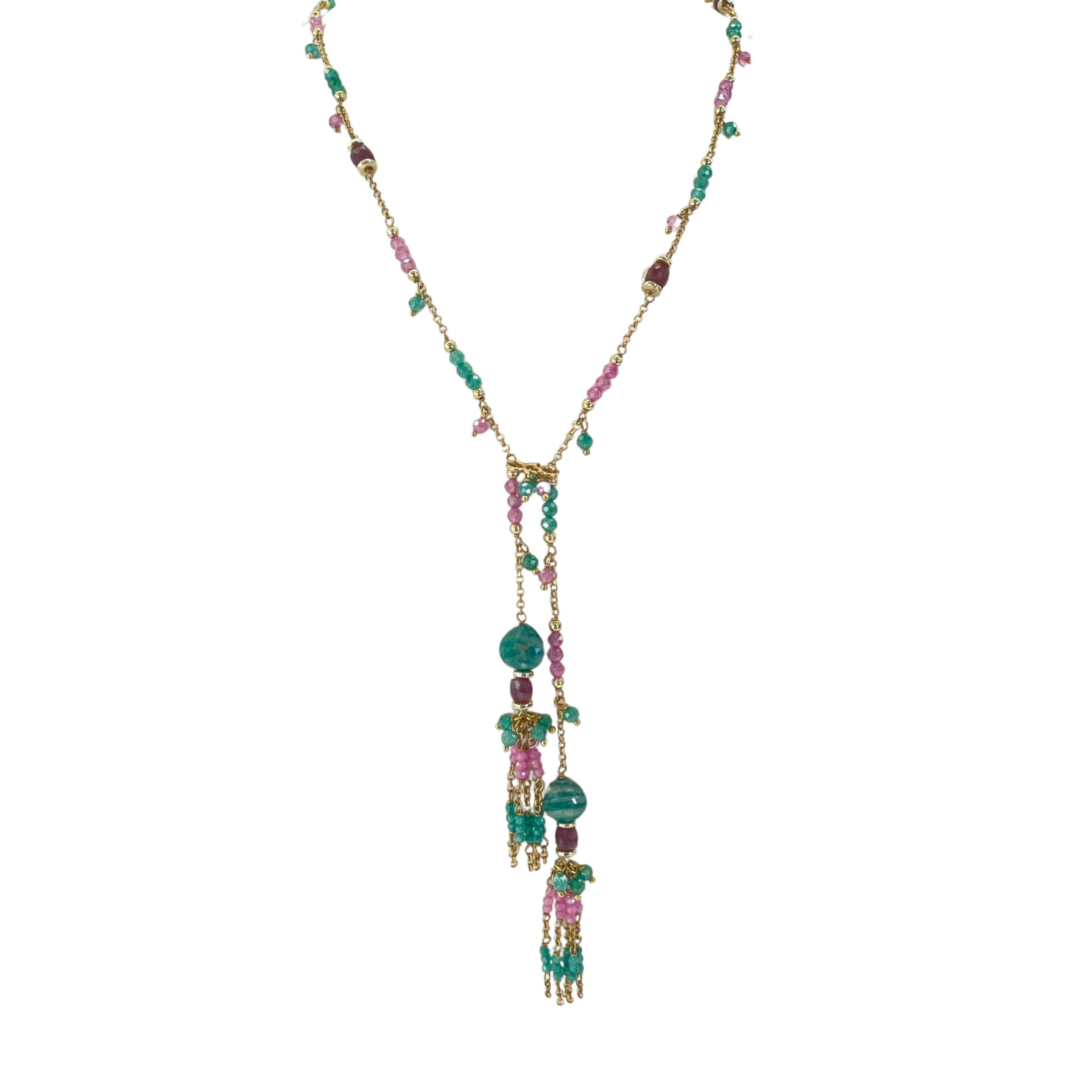 925GG ZIRC V MARE FUCSIA NECKLACE