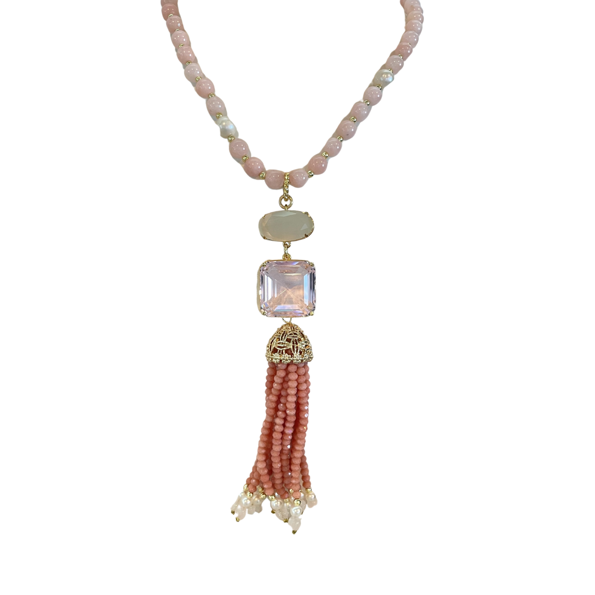 925GG GIADA IDRO ROSA PERL NECKLACE
