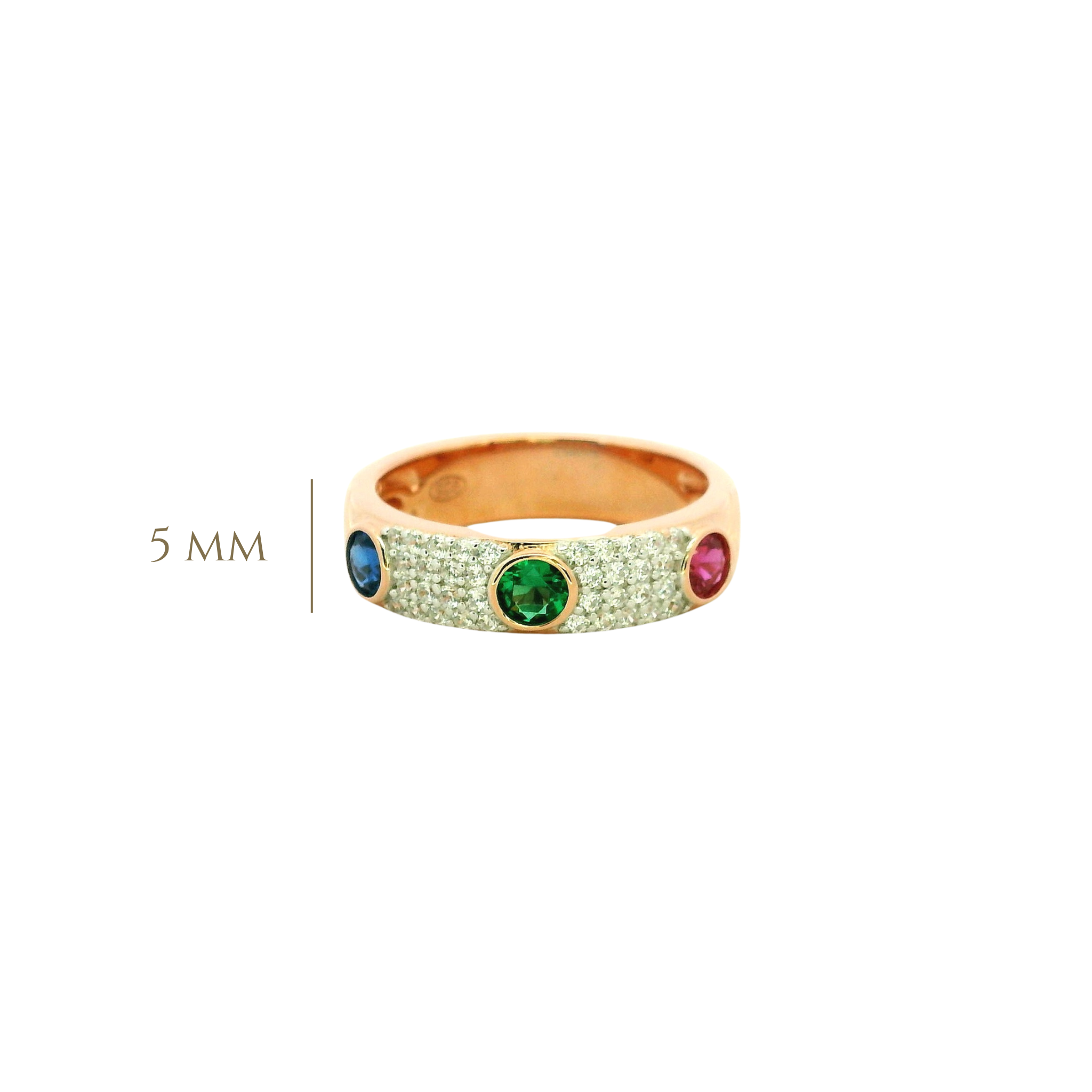 925RG STATION MULTICOLOR RING T7