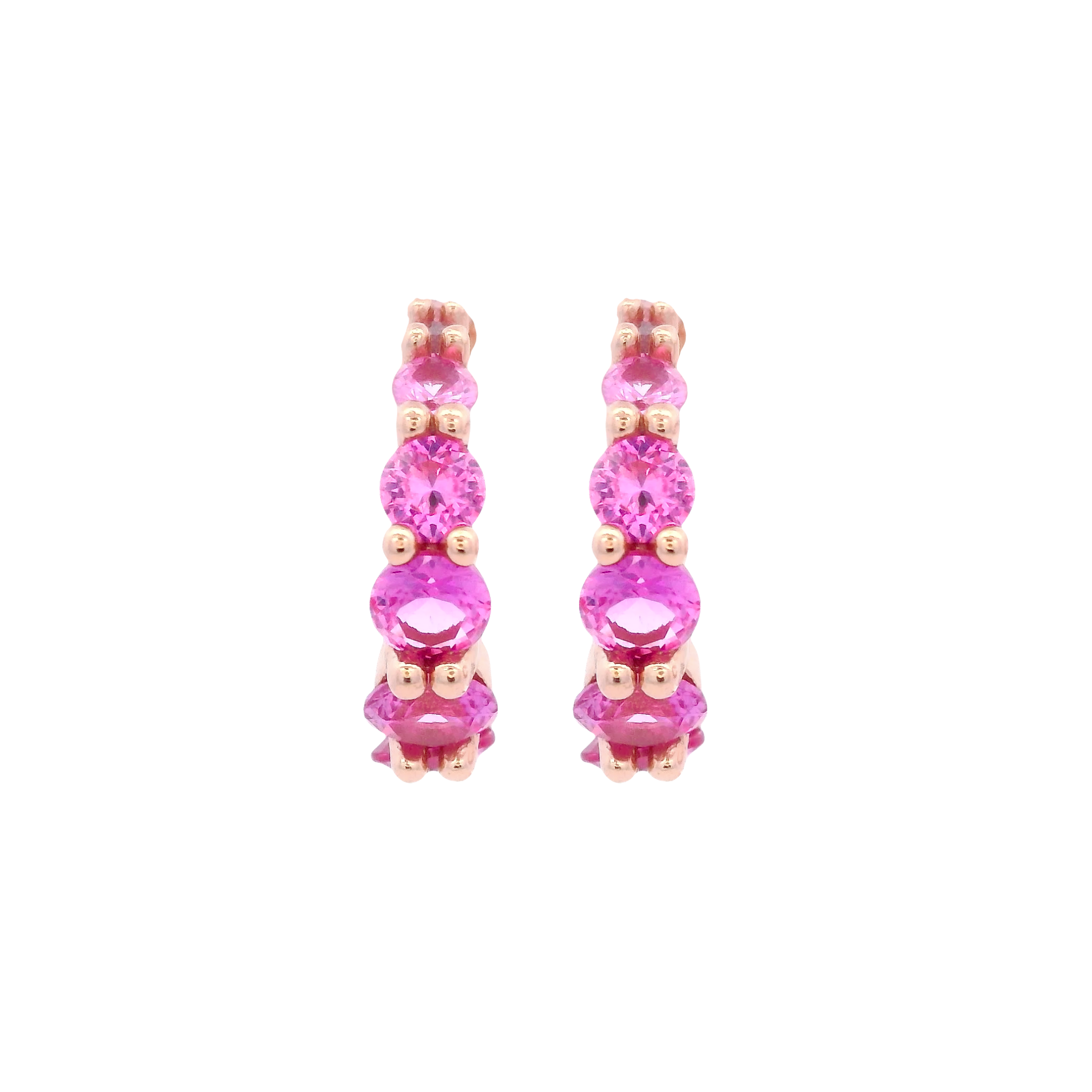 925RG INFINITY CZ FUSHIA EARRINGS