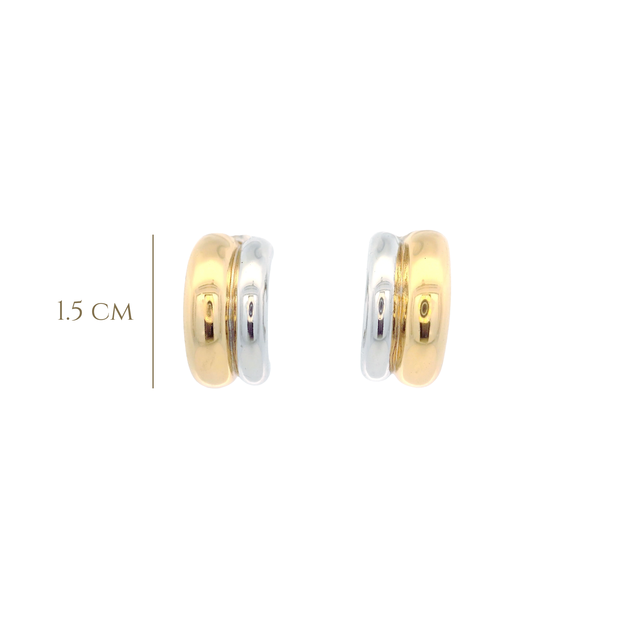 925SL DOUBLE ROW CHUNKY SMOOTH EARRINGS