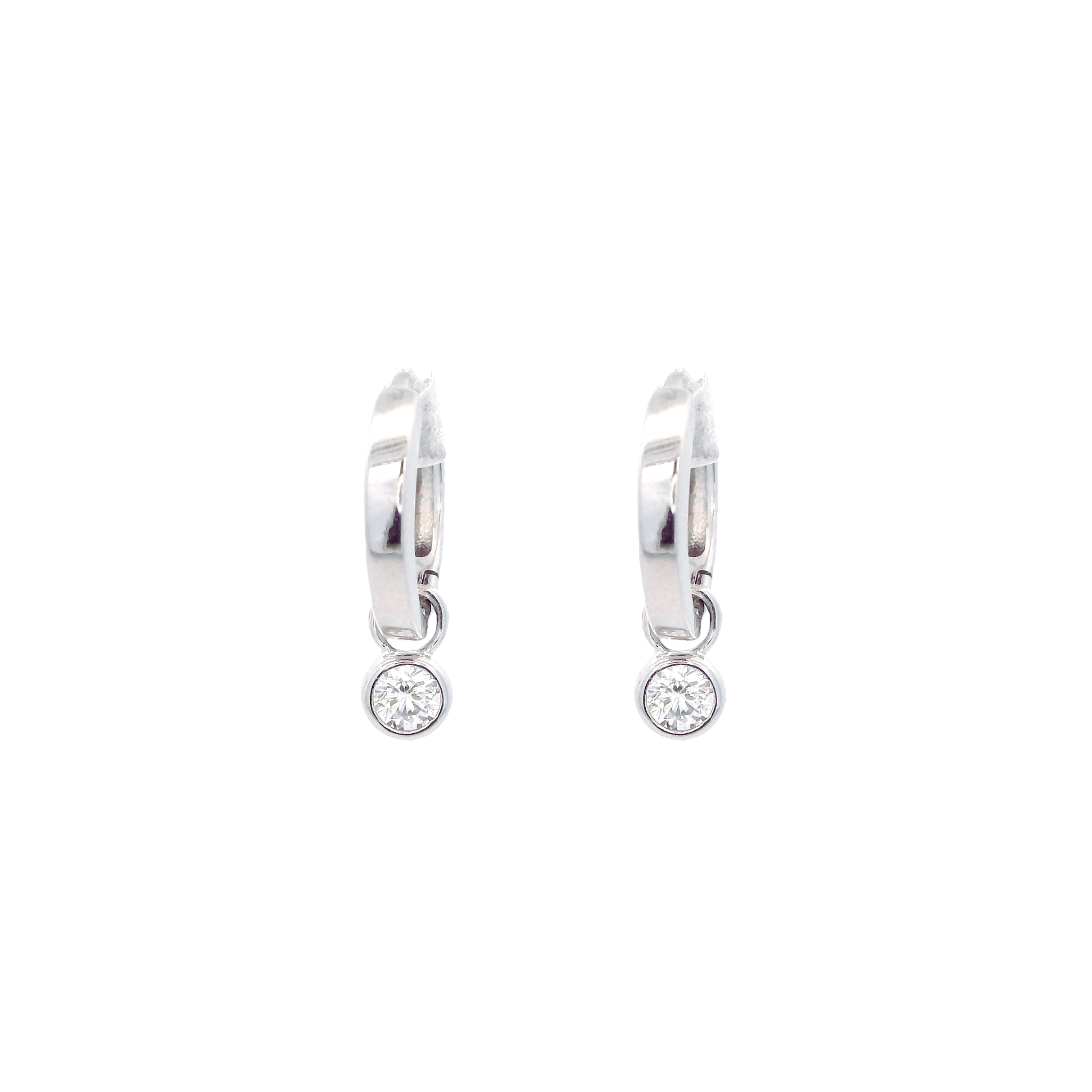 925SL PENDANT MINI BEZEL CZ HUGGIES