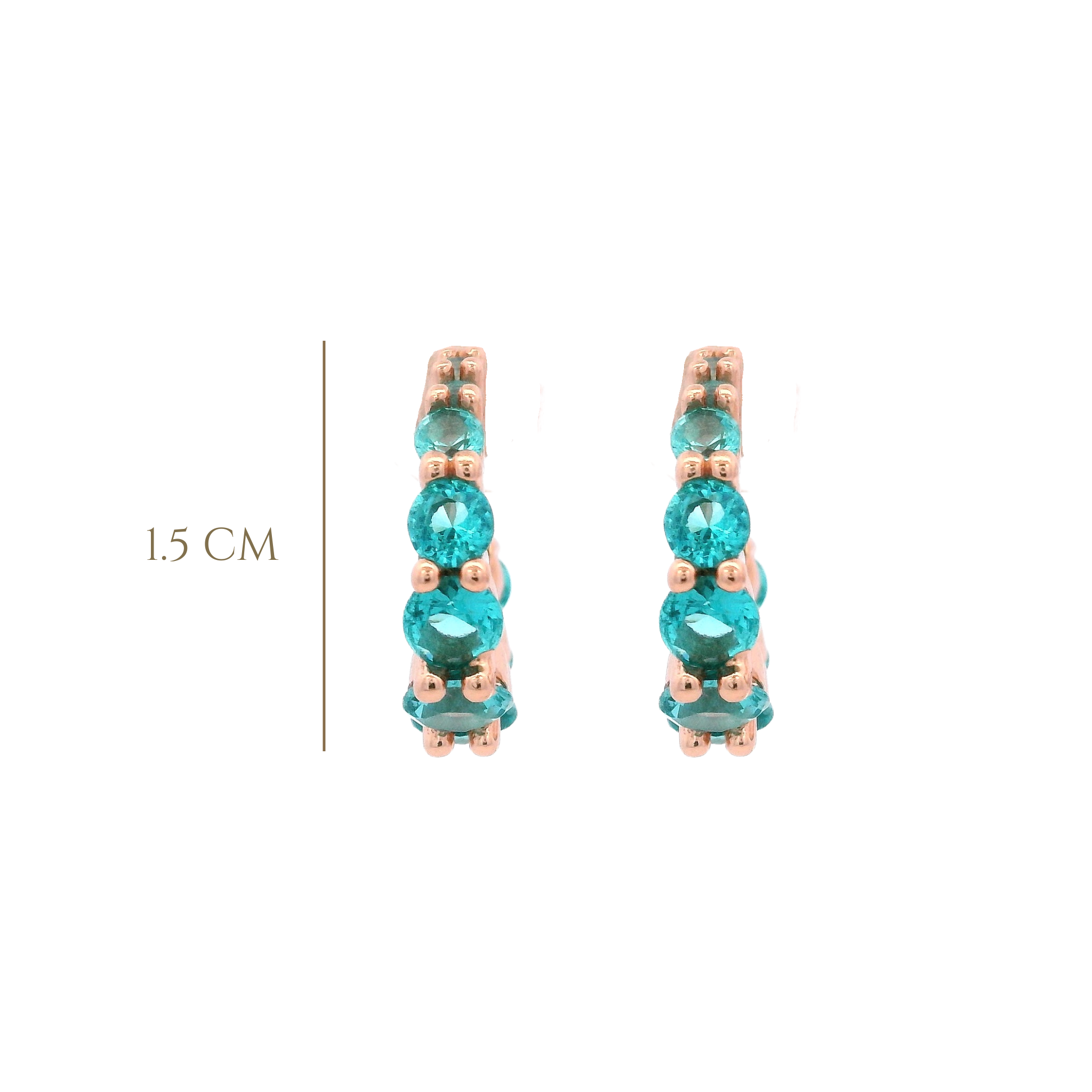 925RG INFINITY CZ TURQUOISE EARRINGS