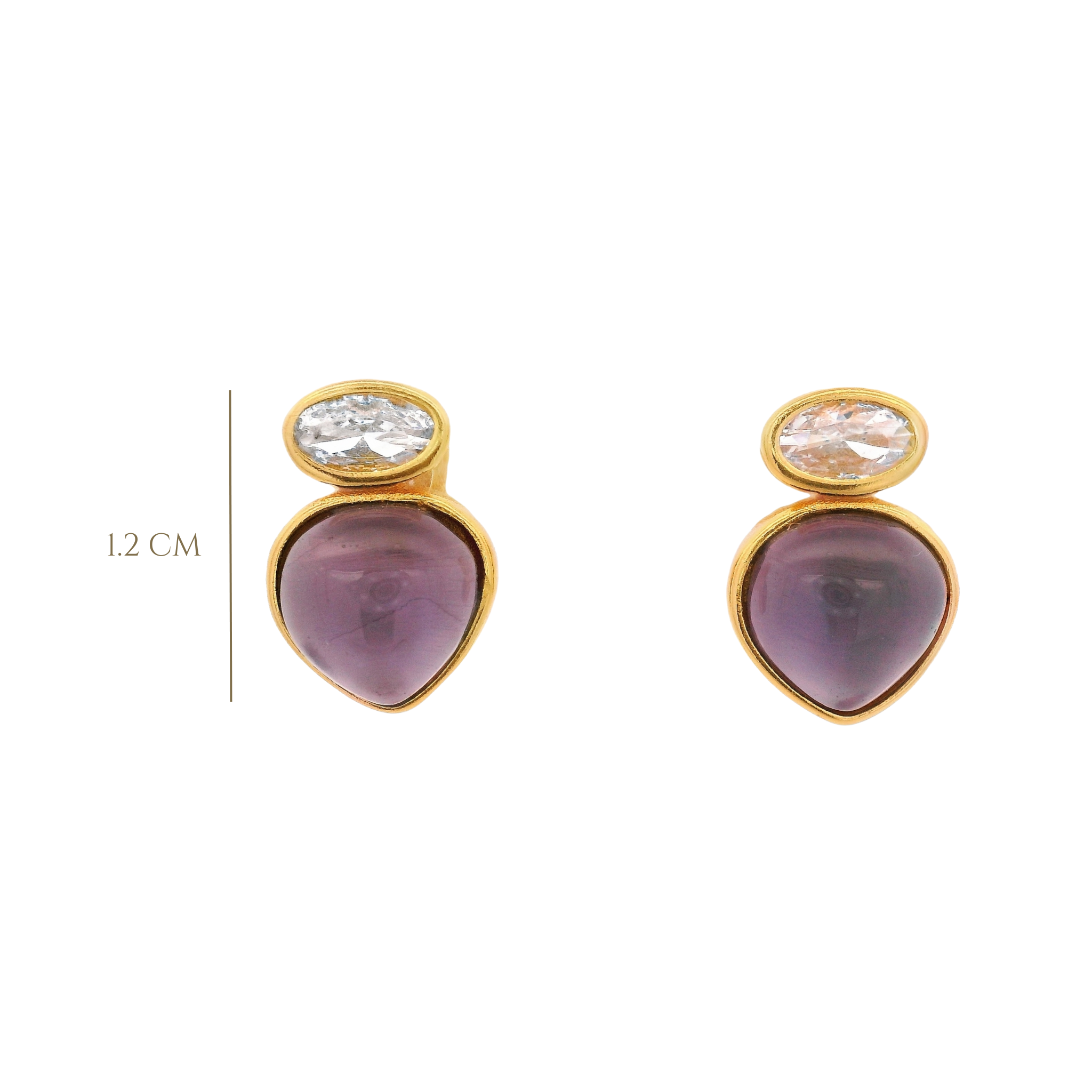 925YG DOUBLE BRIOLETTE EARRINGS MOP & CZ