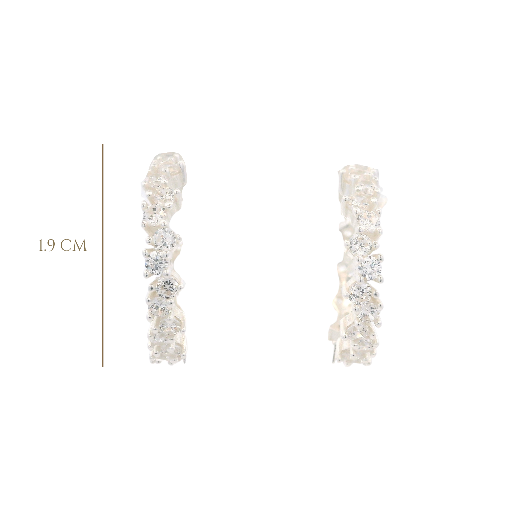 925SL SEMI INFINITY HOOPS CZ
