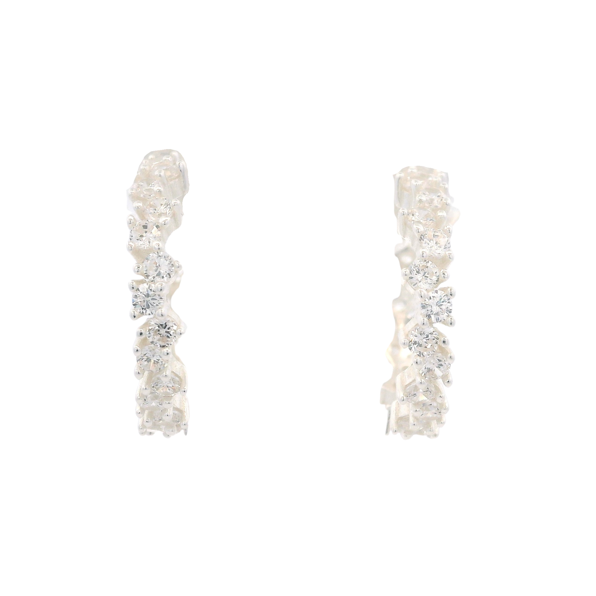 925SL SEMI INFINITY HOOPS CZ