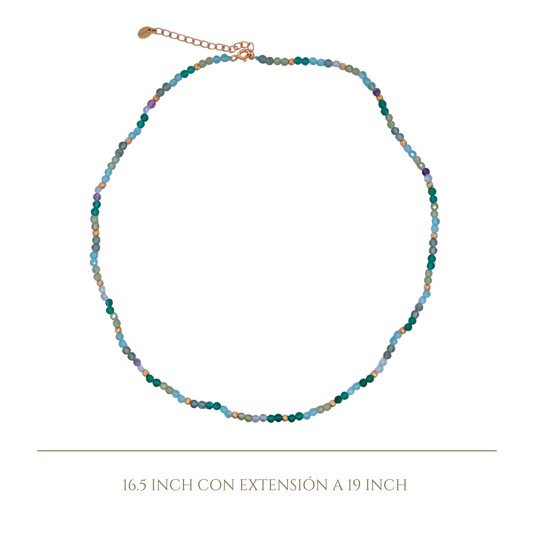 925YG BEANDS NECKLACE TOURMALINE