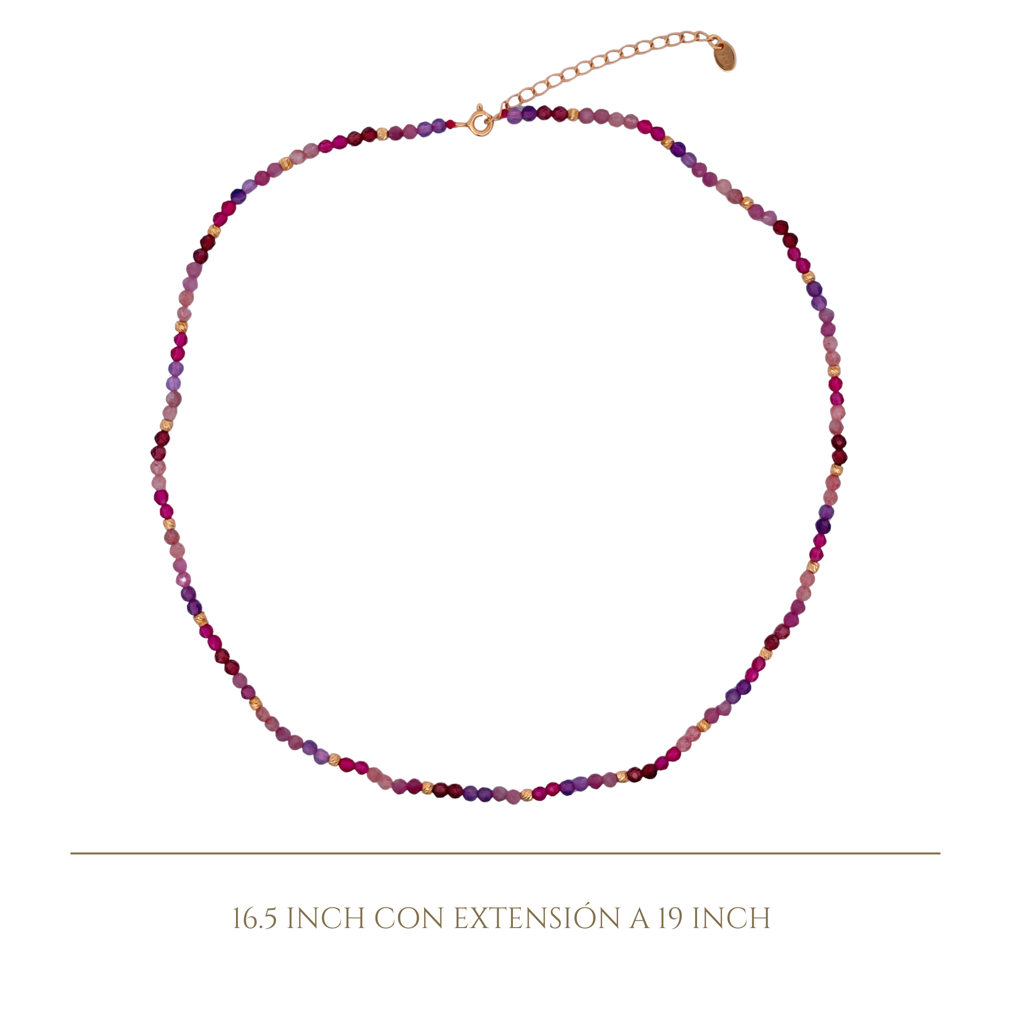 925YG BEANDS NECKLACE AMETHYST & TOU