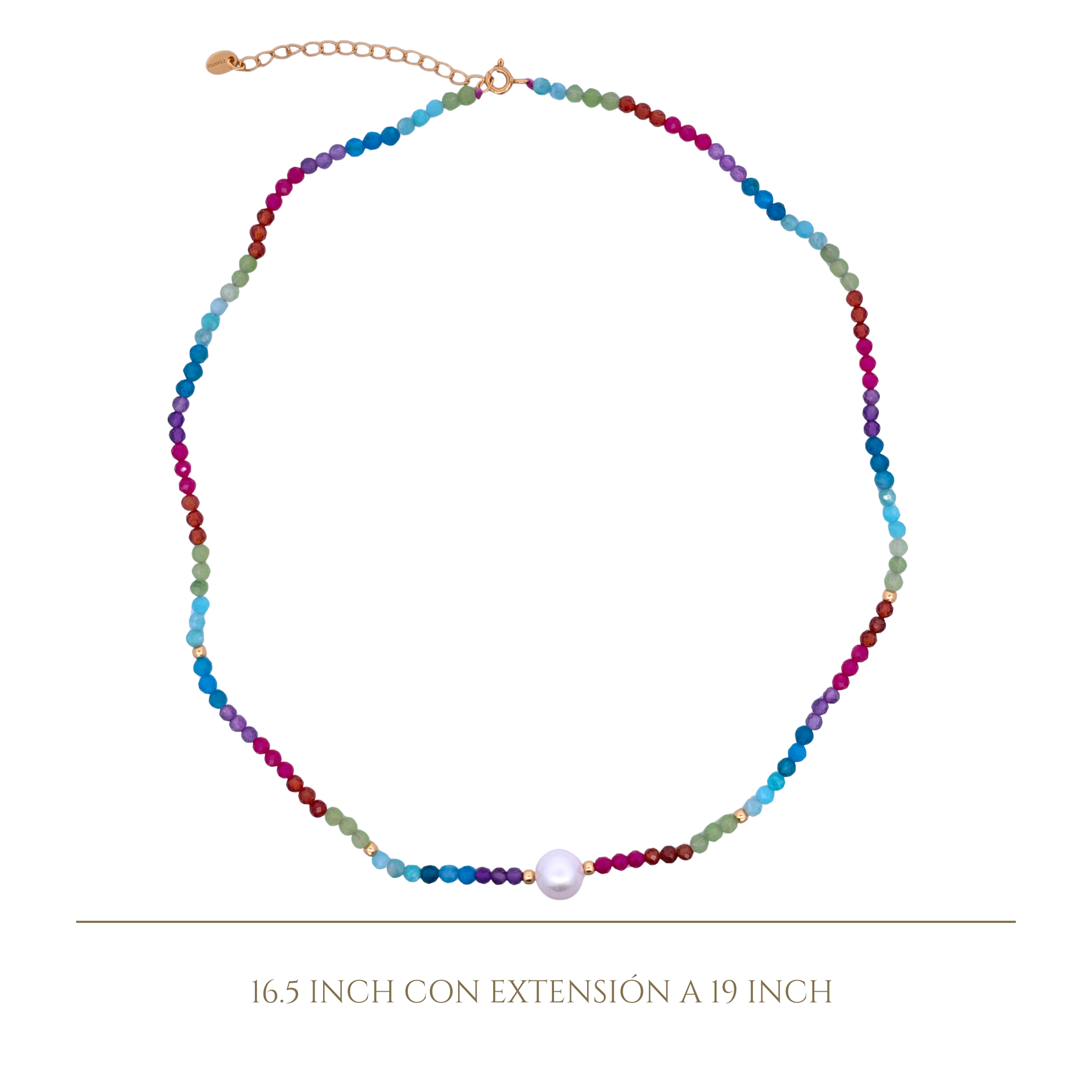 925YG BEANDS WITH SOLITARY PEARL NECKLACE AP AMZ JP GN R AM