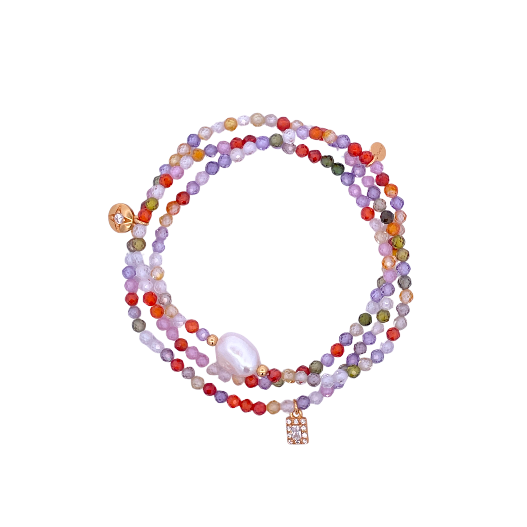 925YG BEANDS WITH PEARL BRACELET TOURMALINE & PEARL