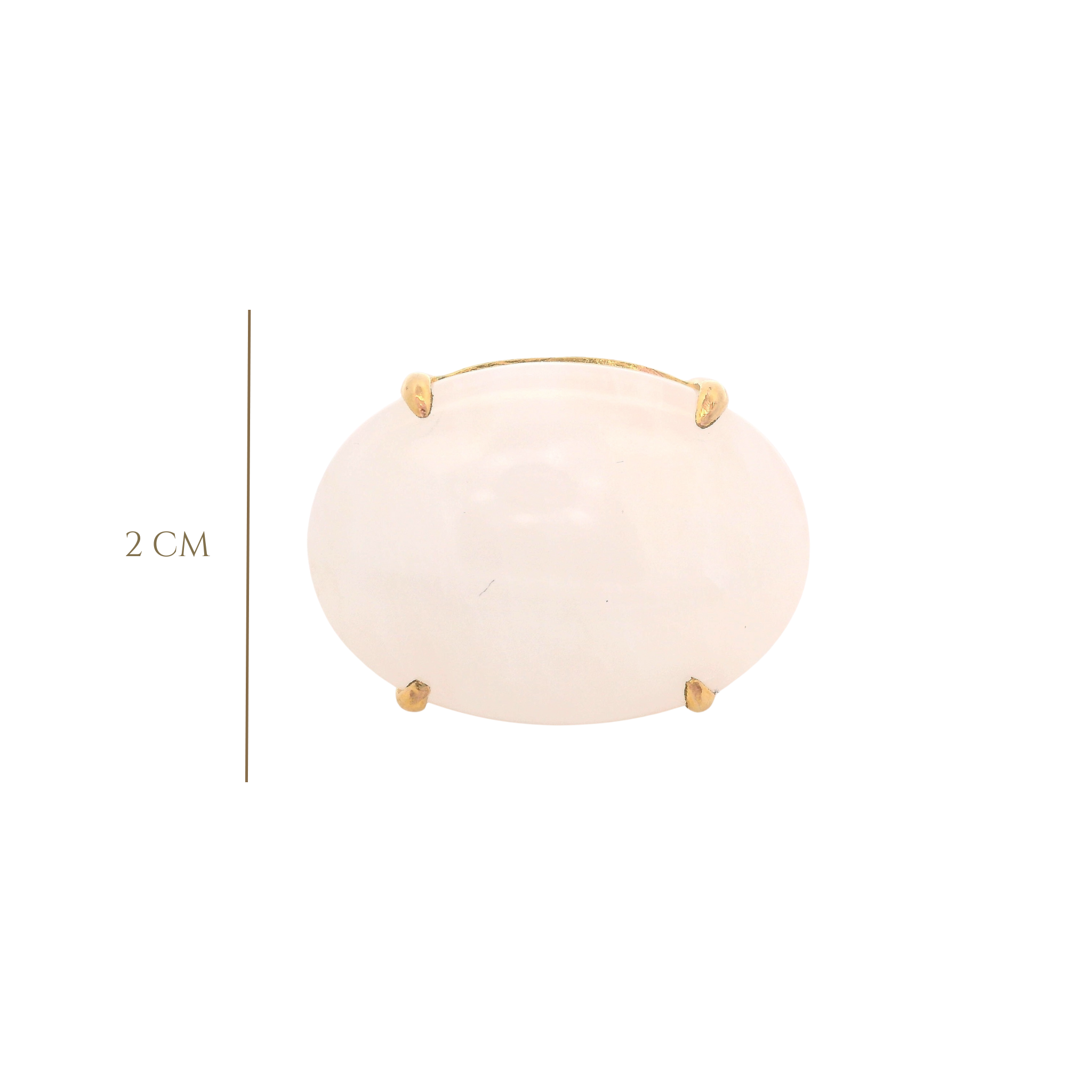 RING WHITE AGATE BRASS