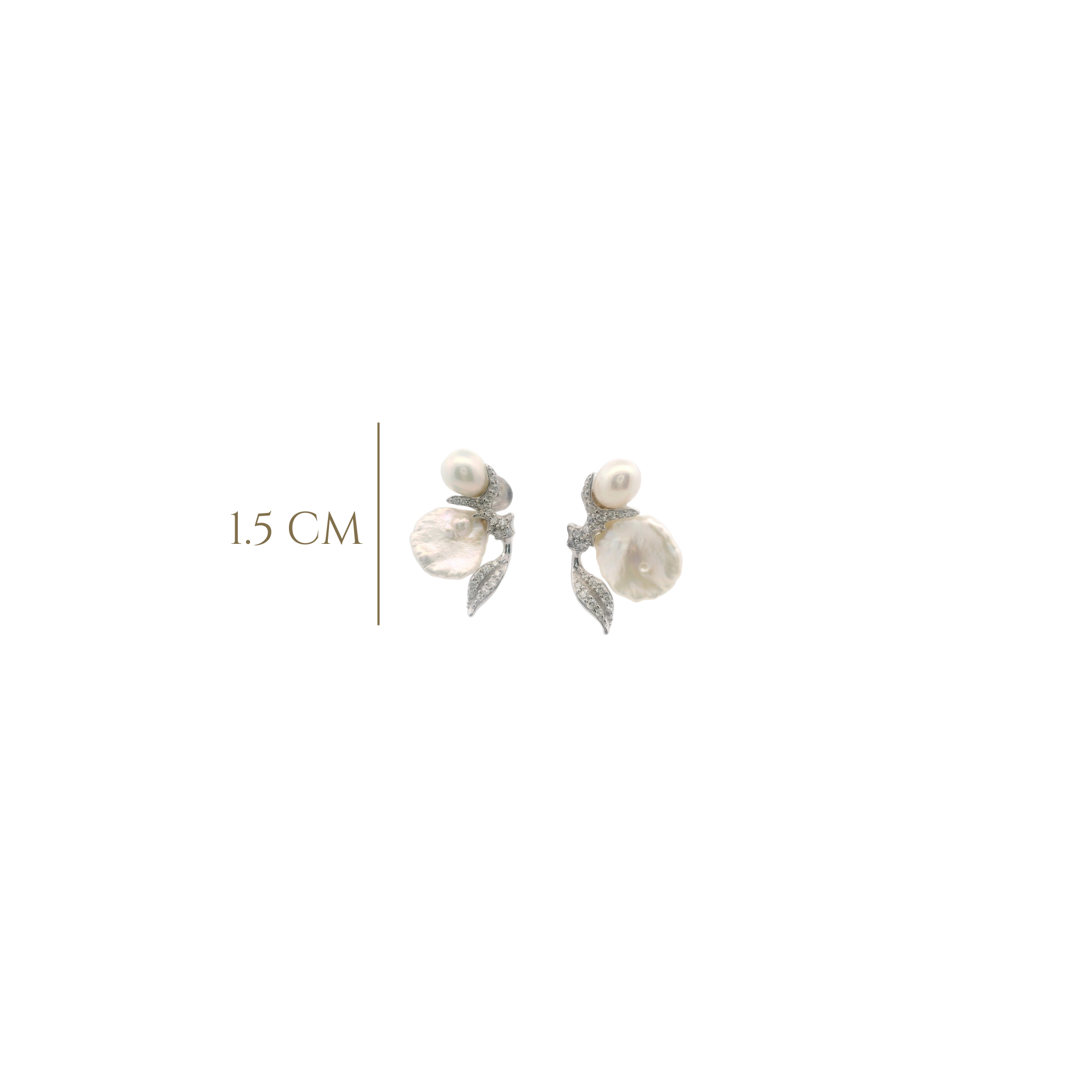 925SL DROP BAROQUE PEARL WITH PERL EARRINGS