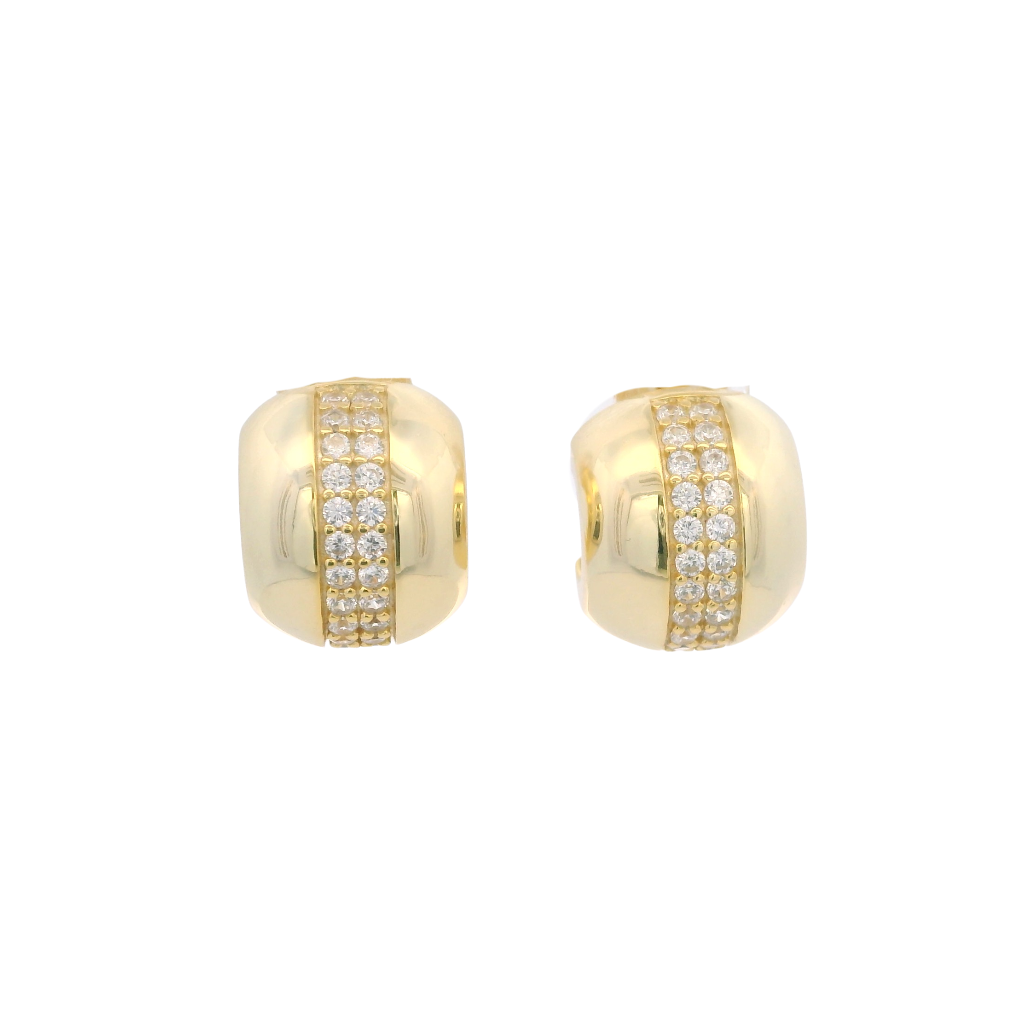 925YG BAR PAVE HUGGIES