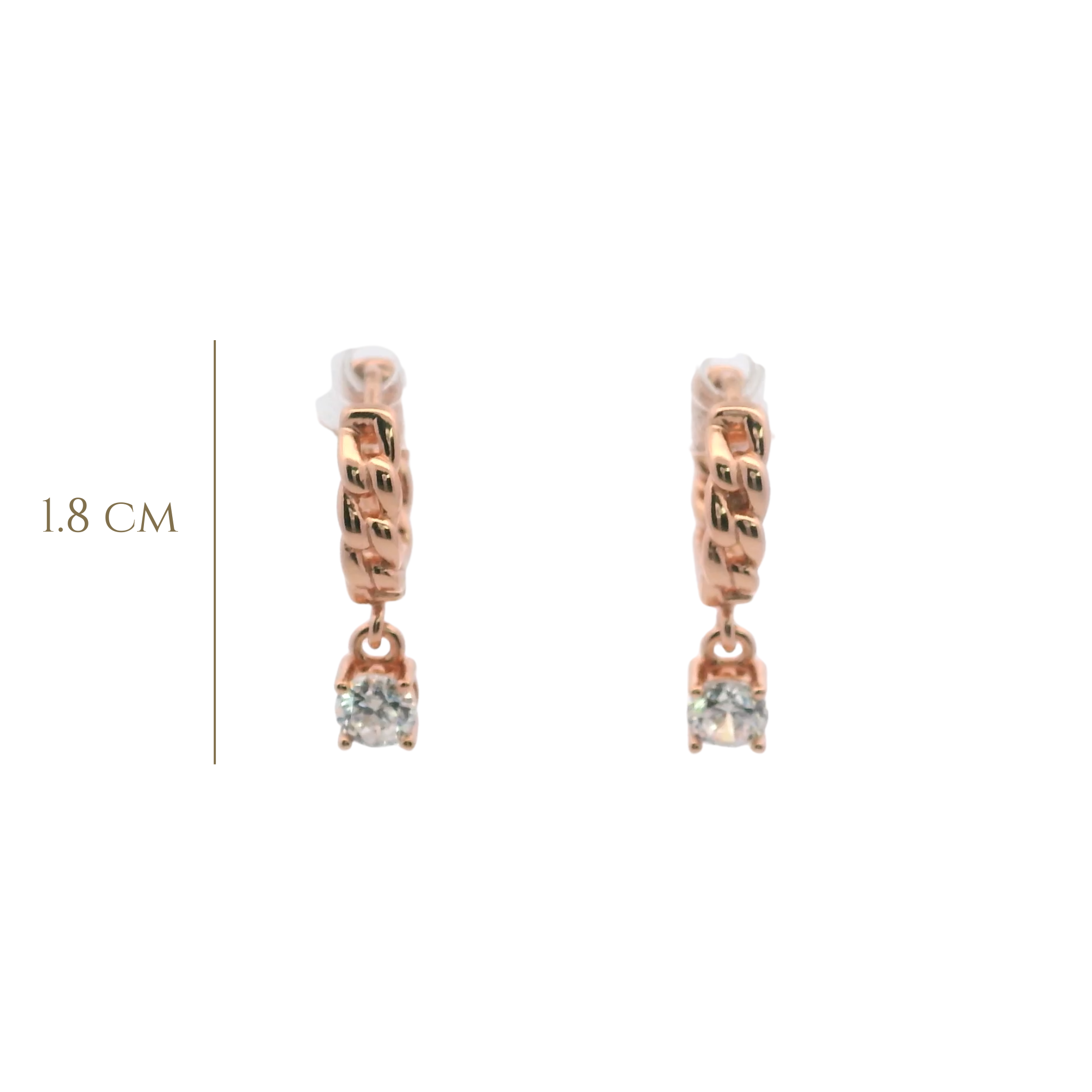 925RG LINKS PENDANT CZ HUGGIES