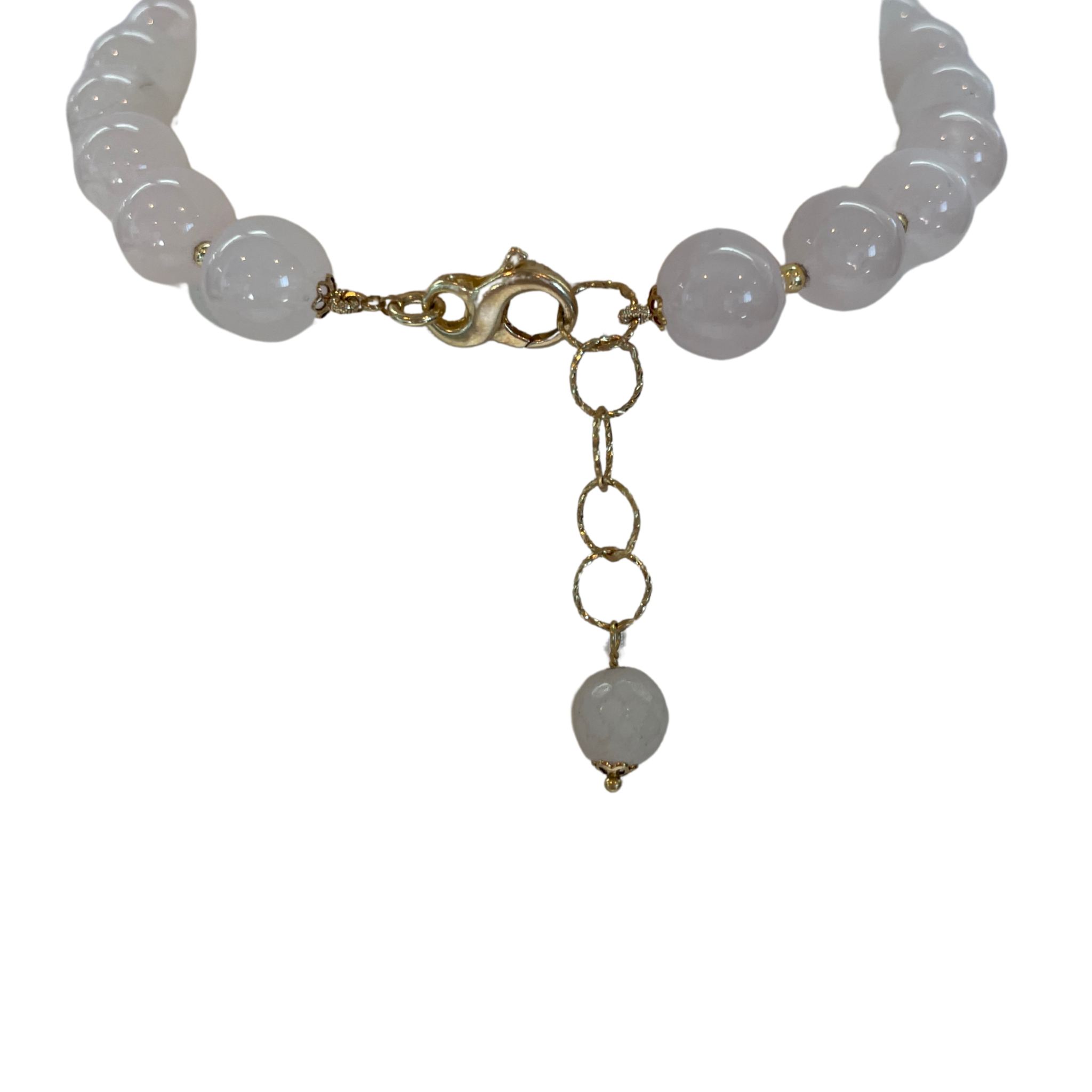 925GG FLAT ZIRNI SELINITE QUARTZ ROS NECKLACE