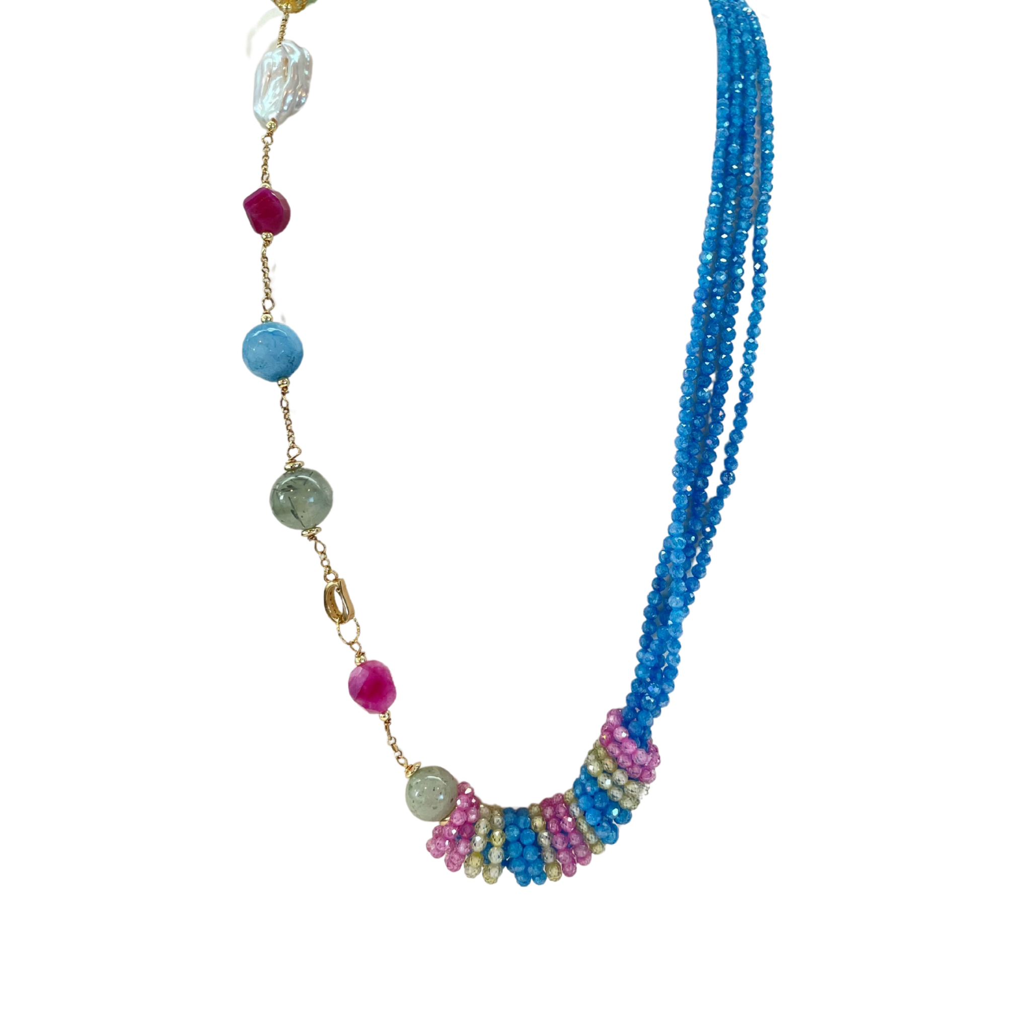 925GG ZIRNI FRINITE GIADA PERL NECKLACE