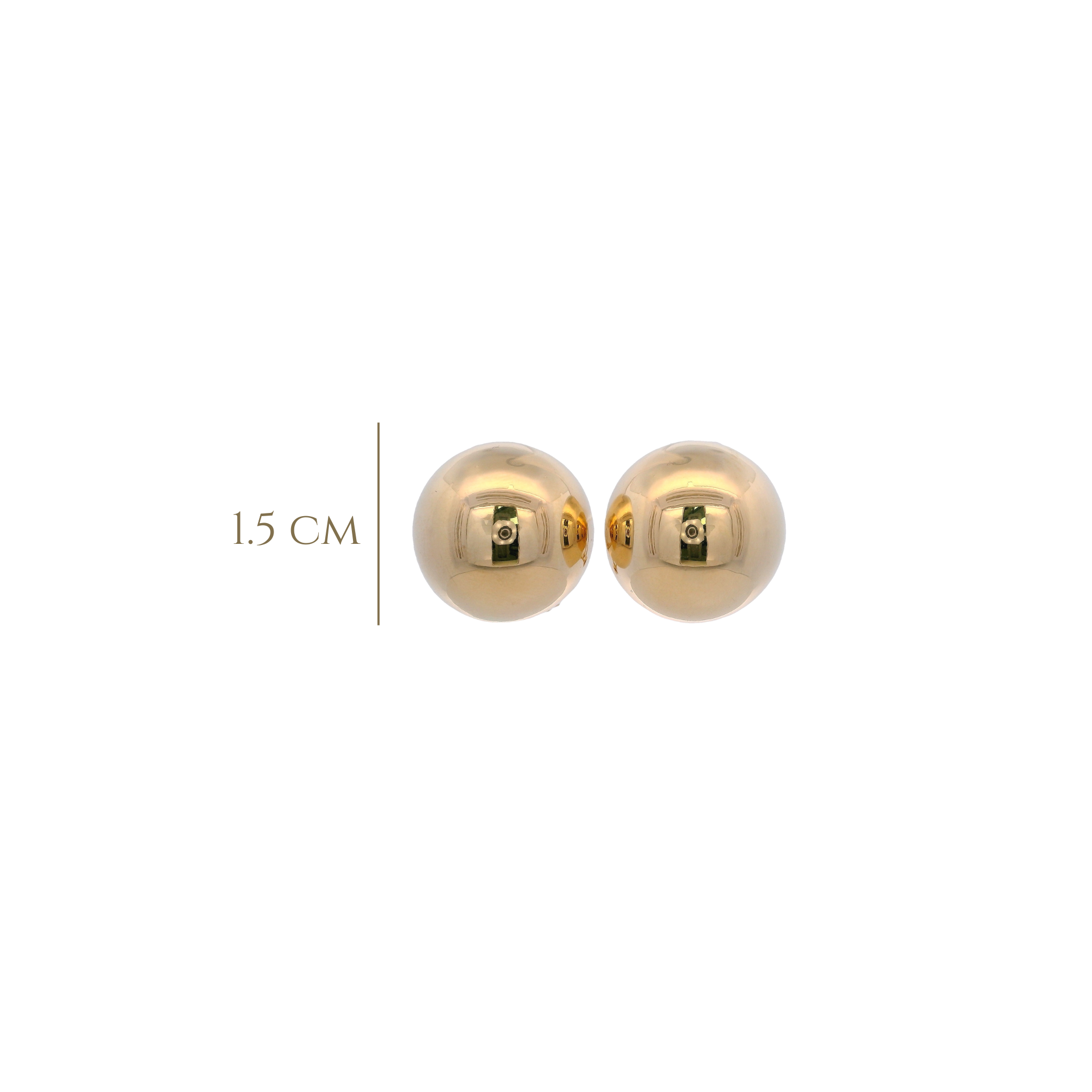 14KY DOME CIRCLE SMOOTH 16MM EARRINGS
