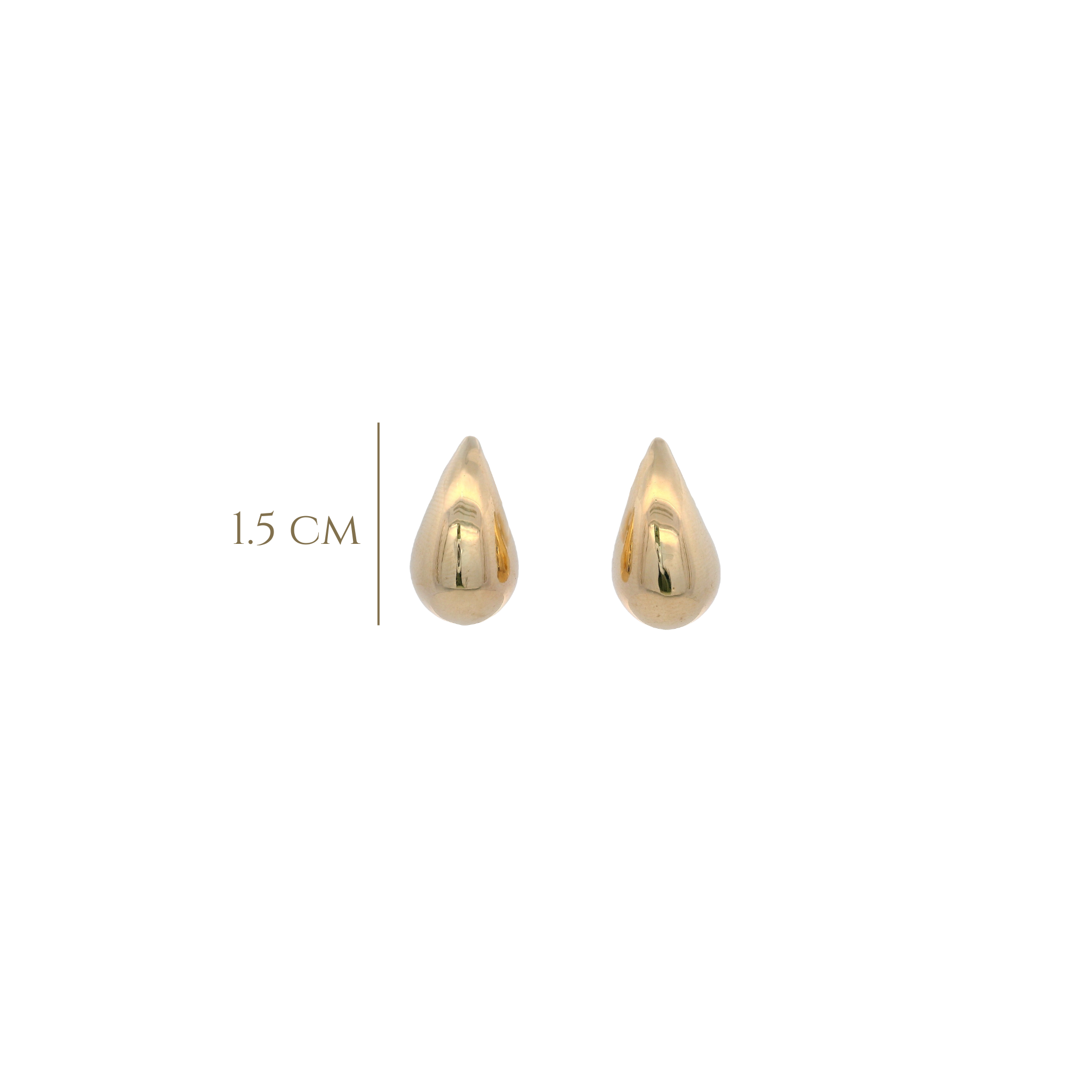 14KY DROP SMOOTH 17MM EARRINGS