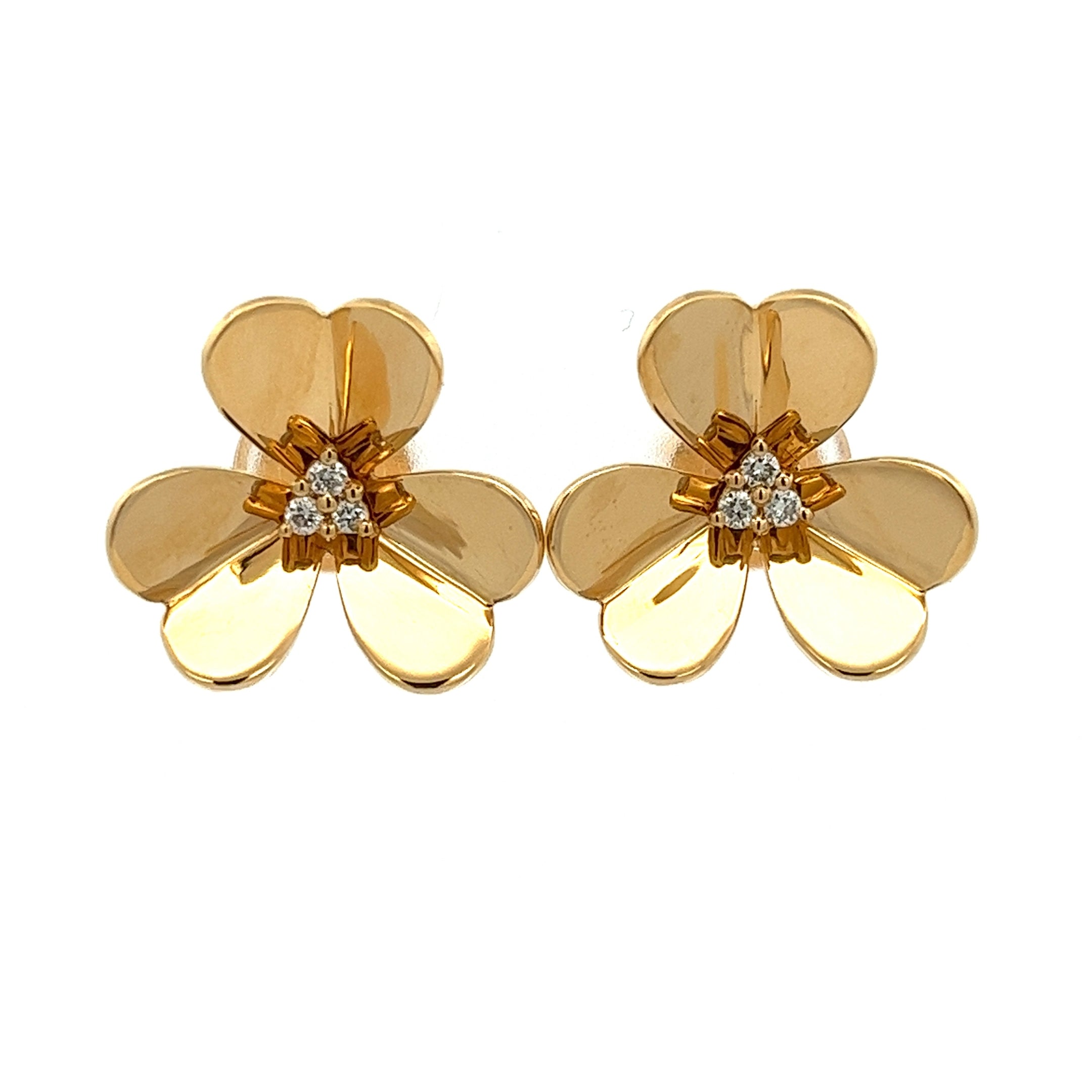 D0.09 18KY FLOWER EARRINGS