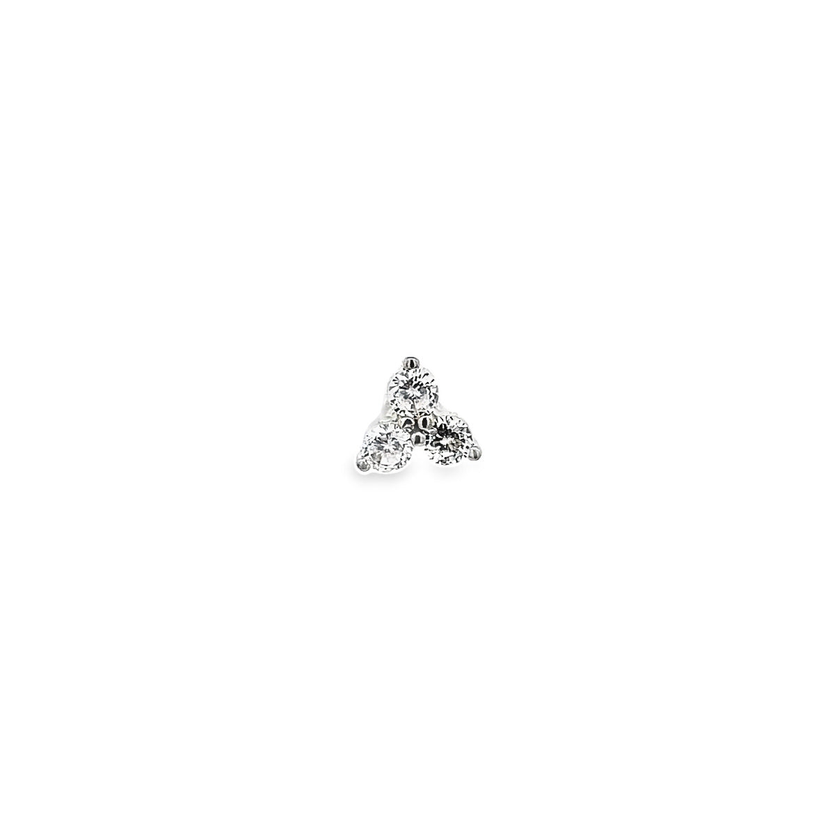 THREE CRYSTAL PIERCING SET IN 925 SILVER