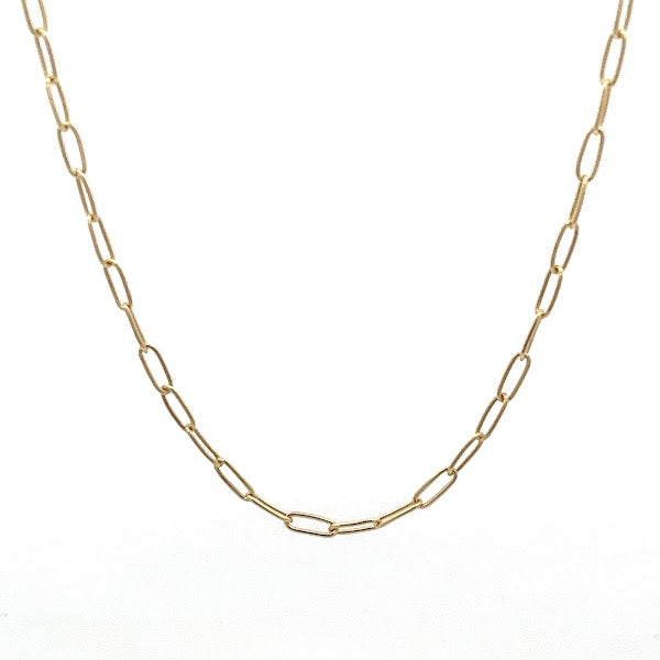 14K GOLD SMALL PAPERCLIP CHAIN