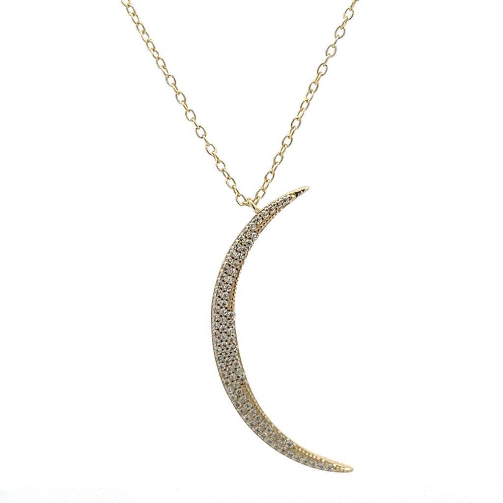 925 GOLD PLATED MOON PENDANT