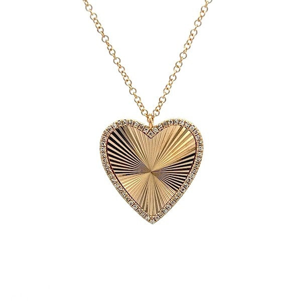14K GOLD HEART CHARM NECKLACE