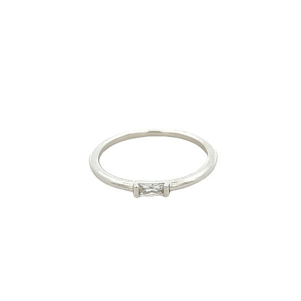 925 SILVER BAGUETTE STACKABLE RING