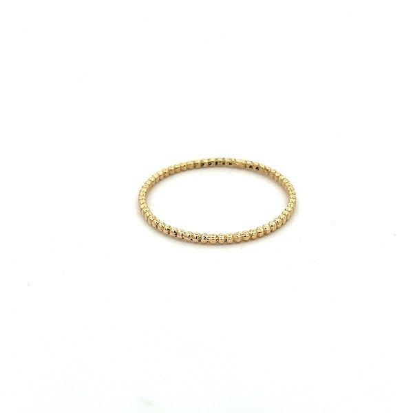 14K GOLD TEXTURED INFINITY RING