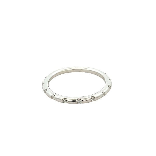 925 SILVER PLATED BAGUETTE STACKABLE BAND RING