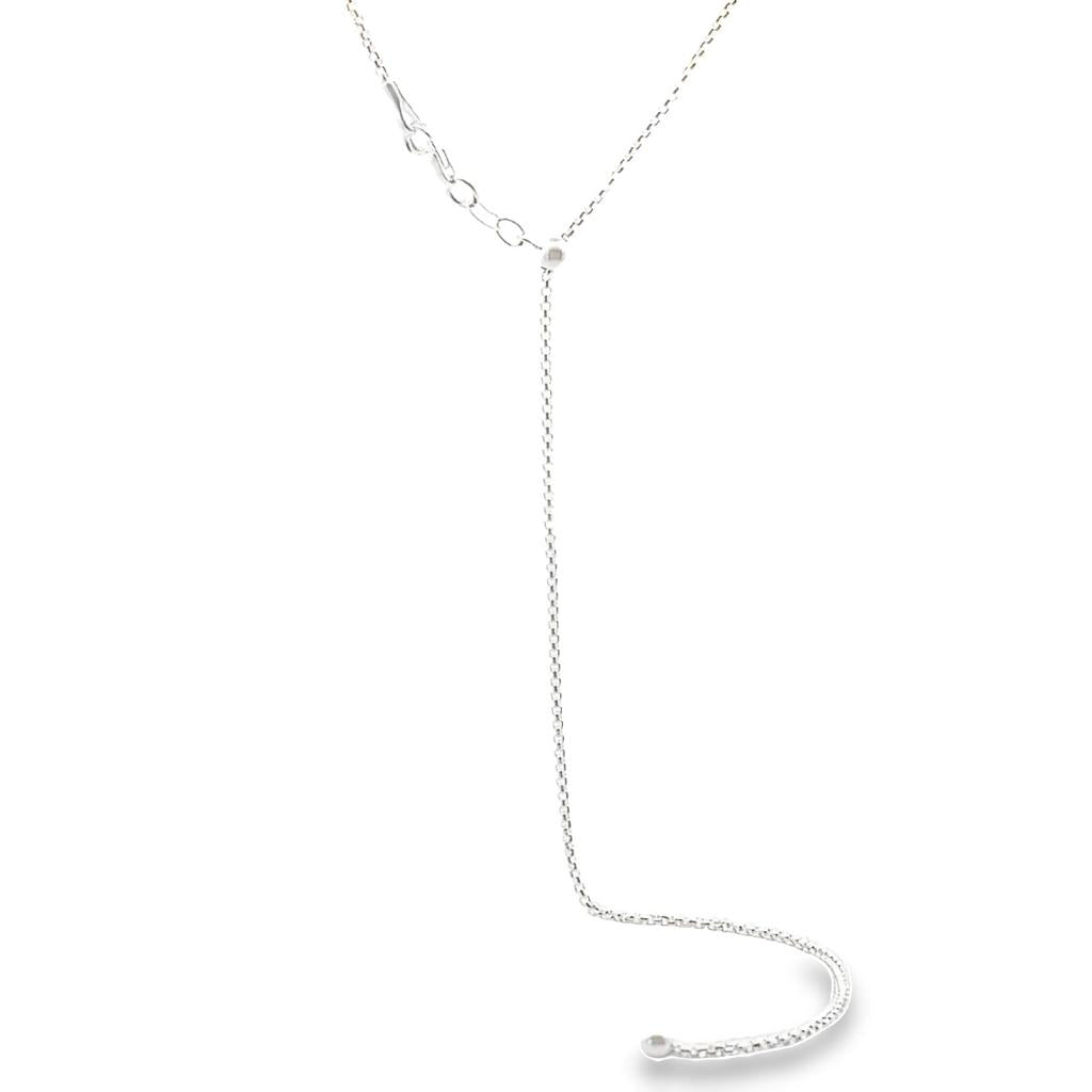 925 SILVER PLATED LARIAT ADJUSTABLE CHAIN