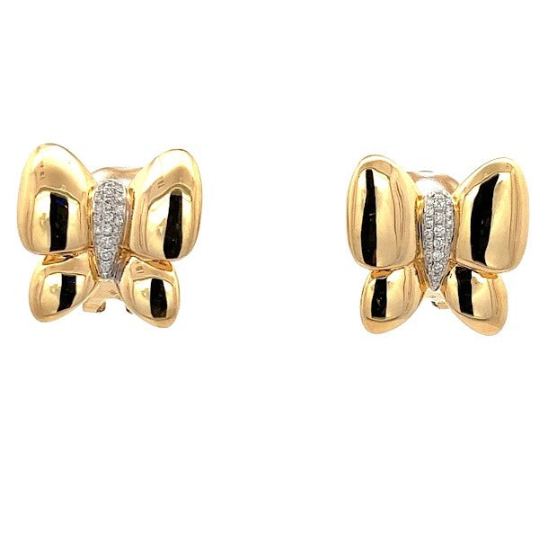 18K GOLD DIAMOND BUTTERFLY EARRINGS