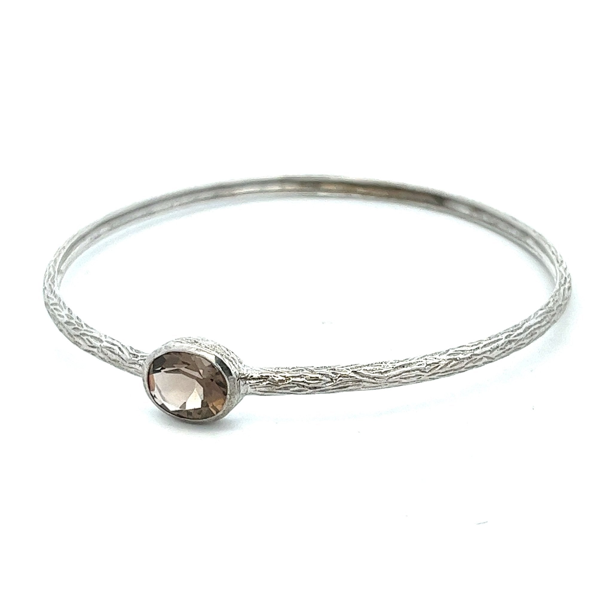 BANGLE SMOKEY QUARTZ OVAL - C'SANTOS