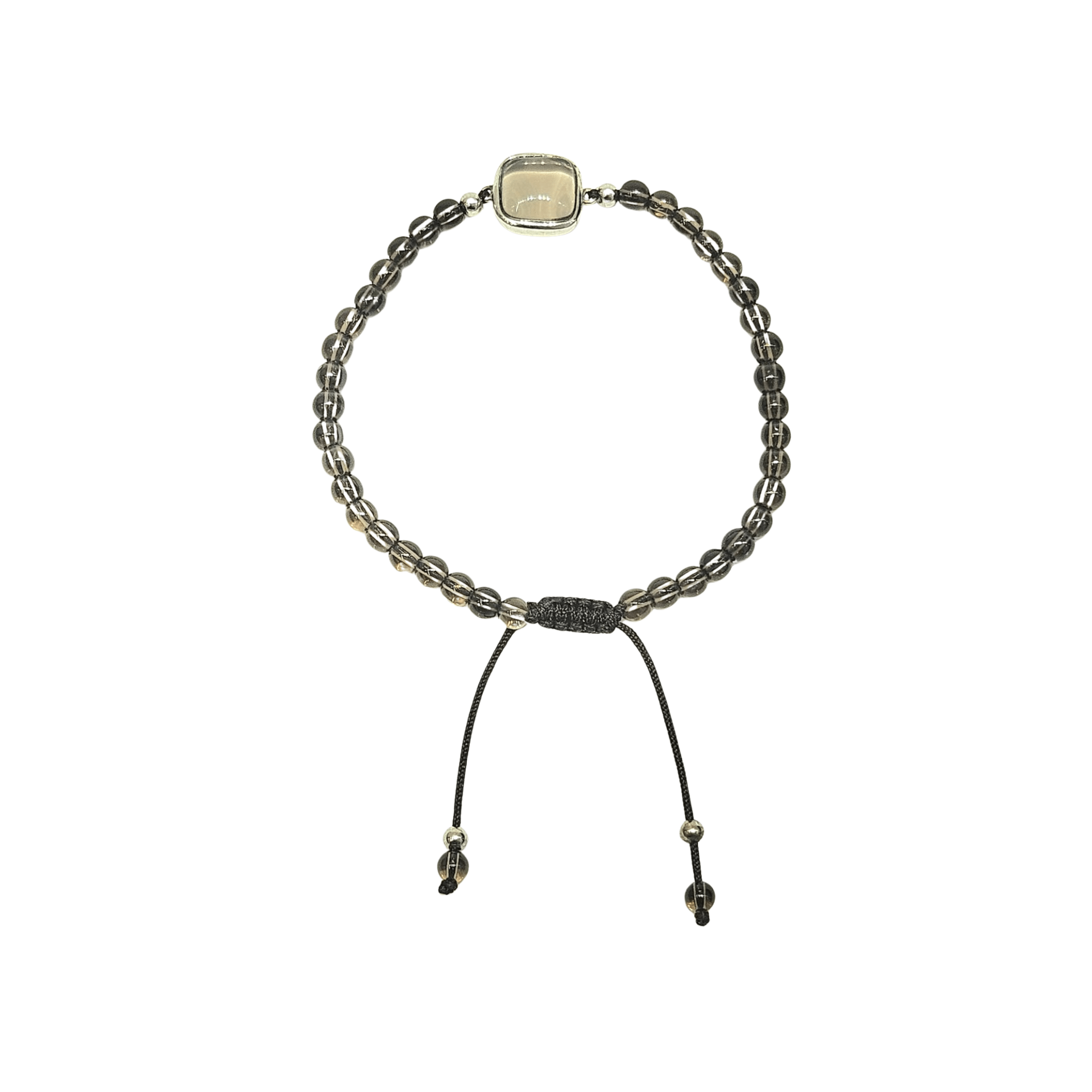 BRACELET 925 GOLD SMOKY OBSIDIAN - C'SANTOS