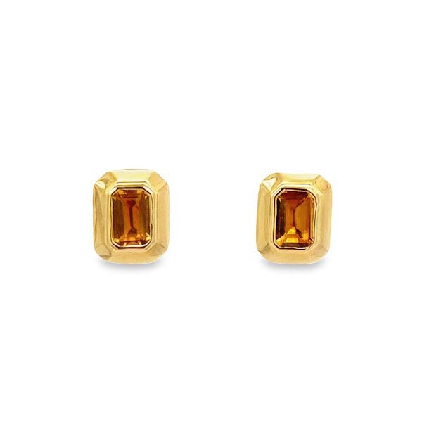 CT0.09 14KY CITRINE GOLD EARRING - C'SANTOS