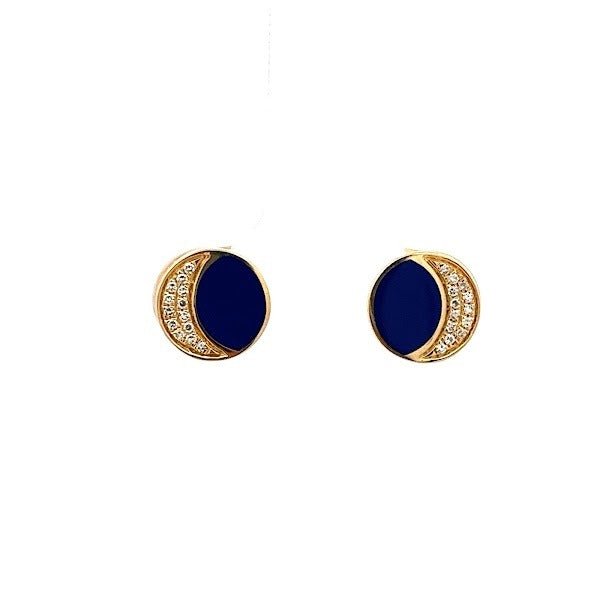 D0.06 14KY MOON EARRINGS - C'SANTOS