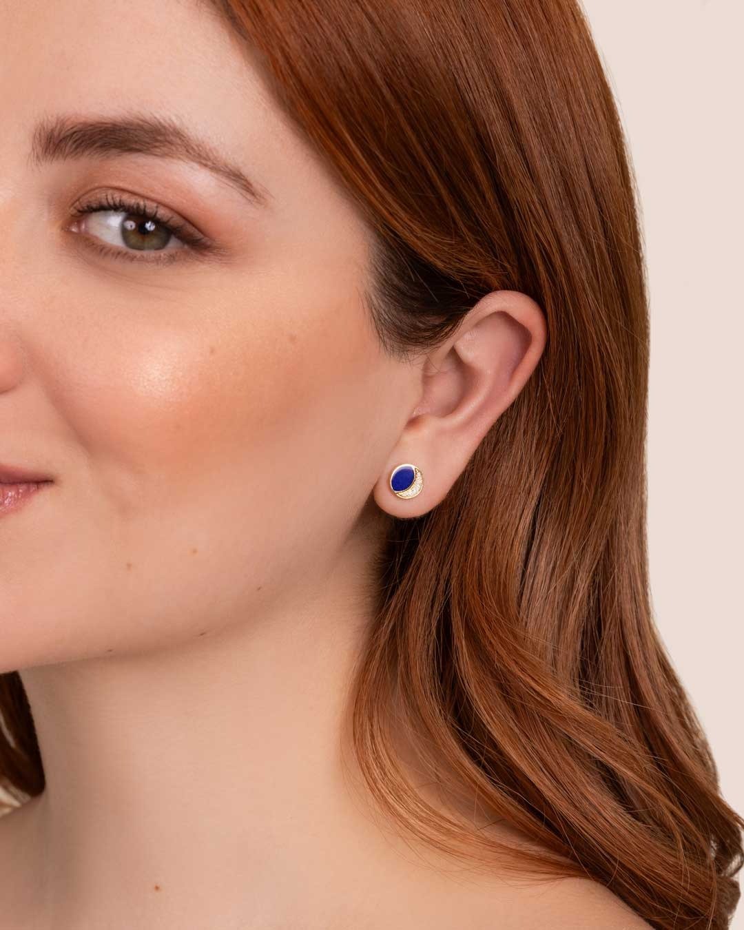 D0.06 14KY MOON EARRINGS - C'SANTOS