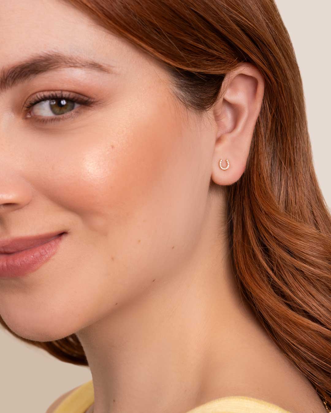 D0.06 14KY U EARRINGS - C'SANTOS