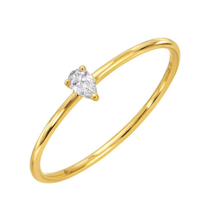 D0.07CT 14KY MINI DROP RING T6.5 - C'SANTOS