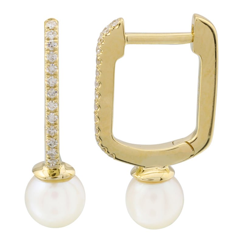 D0.07CT 14KY SEMINFINITY SQUARE HUGGIES P4.5MM - C'SANTOS