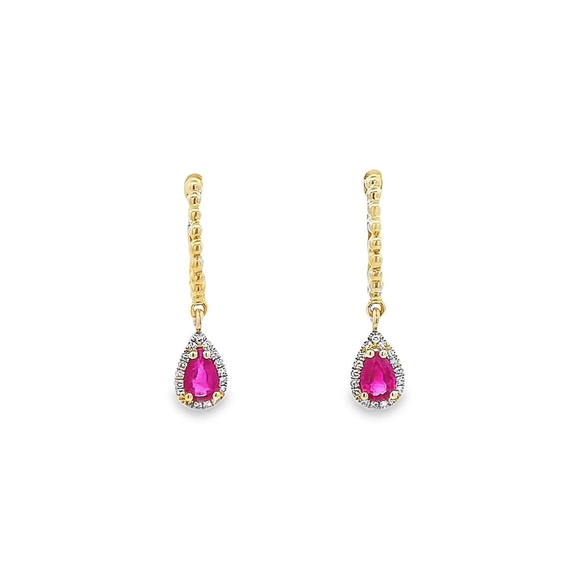 D0.08 14KY RUBY DIAMOND EARRING - C'SANTOS