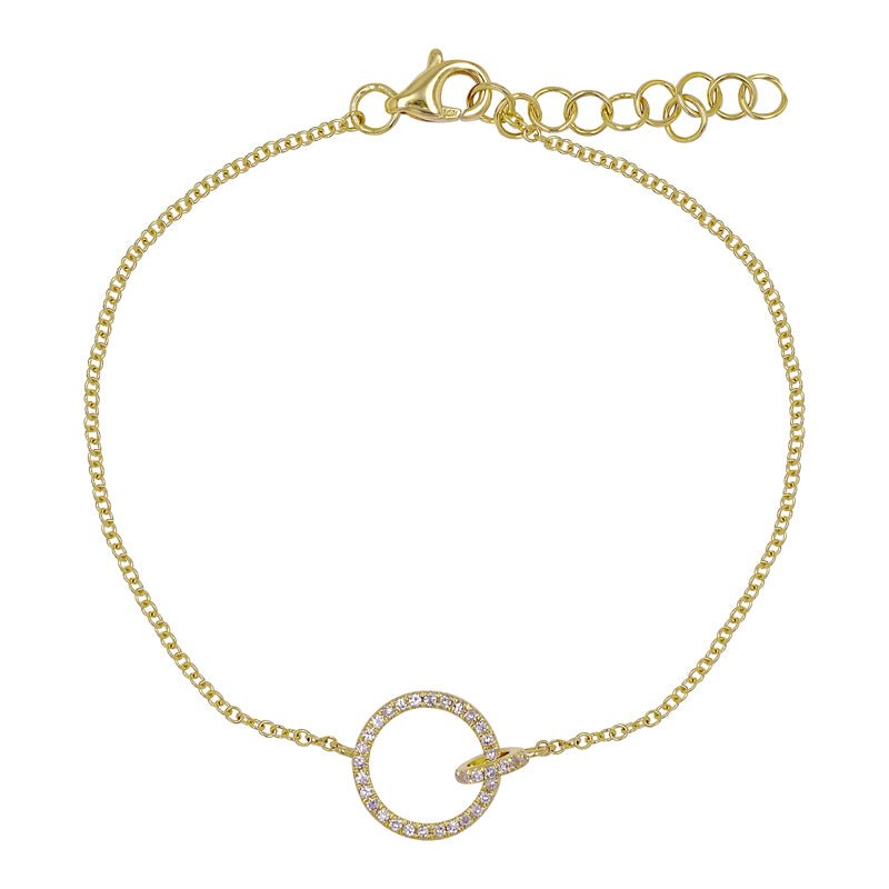 D0.09CT 14KY CIRCLE BRACELET - C'SANTOS