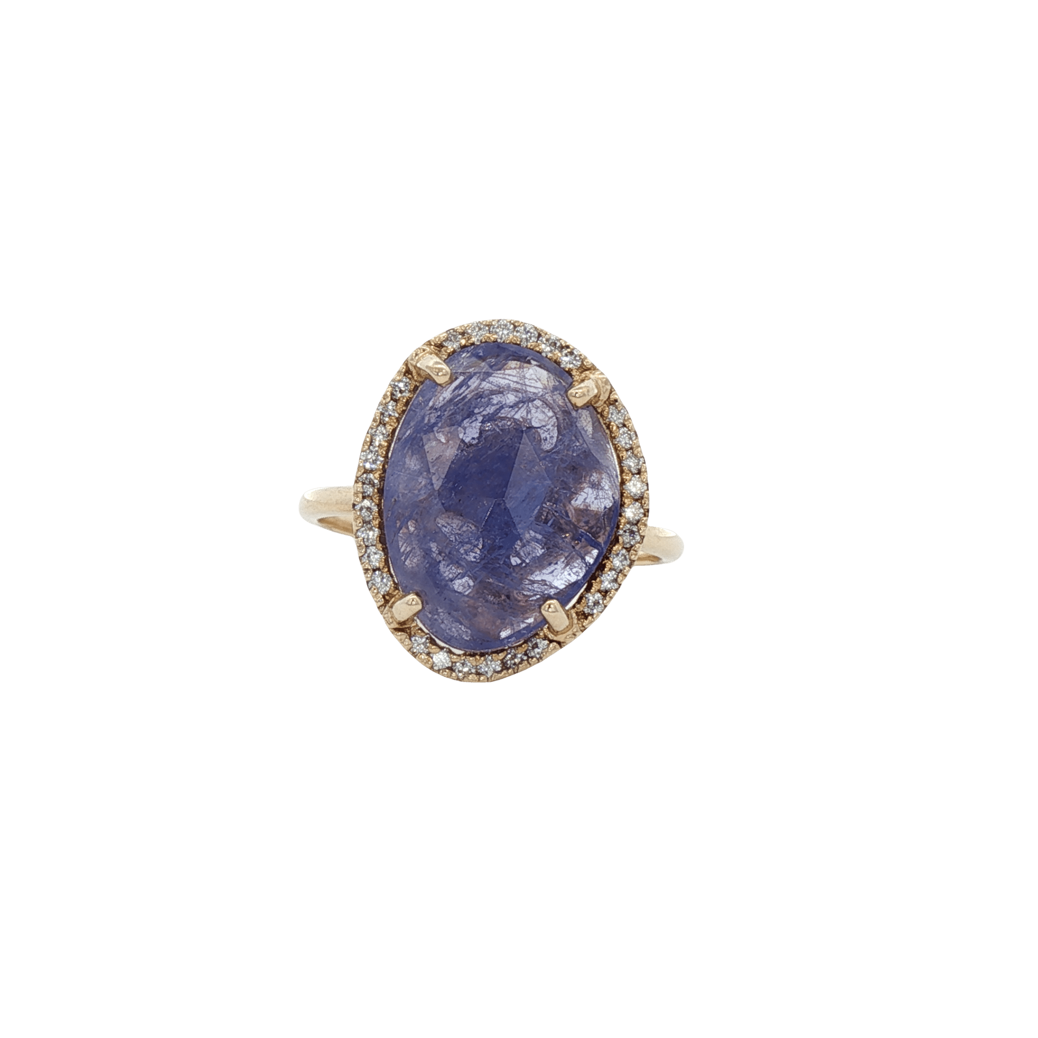 D0.15CT 14KY RING TANZANITE POLKI 0.9CT T6 - C'SANTOS