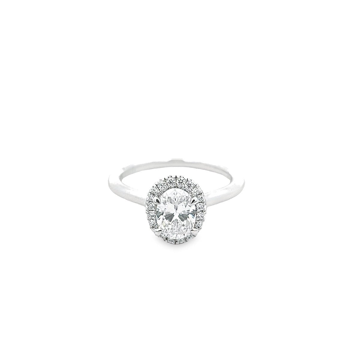 D0.16CT 14KW MONTURA OVAL HALO T6.5 - C'SANTOS