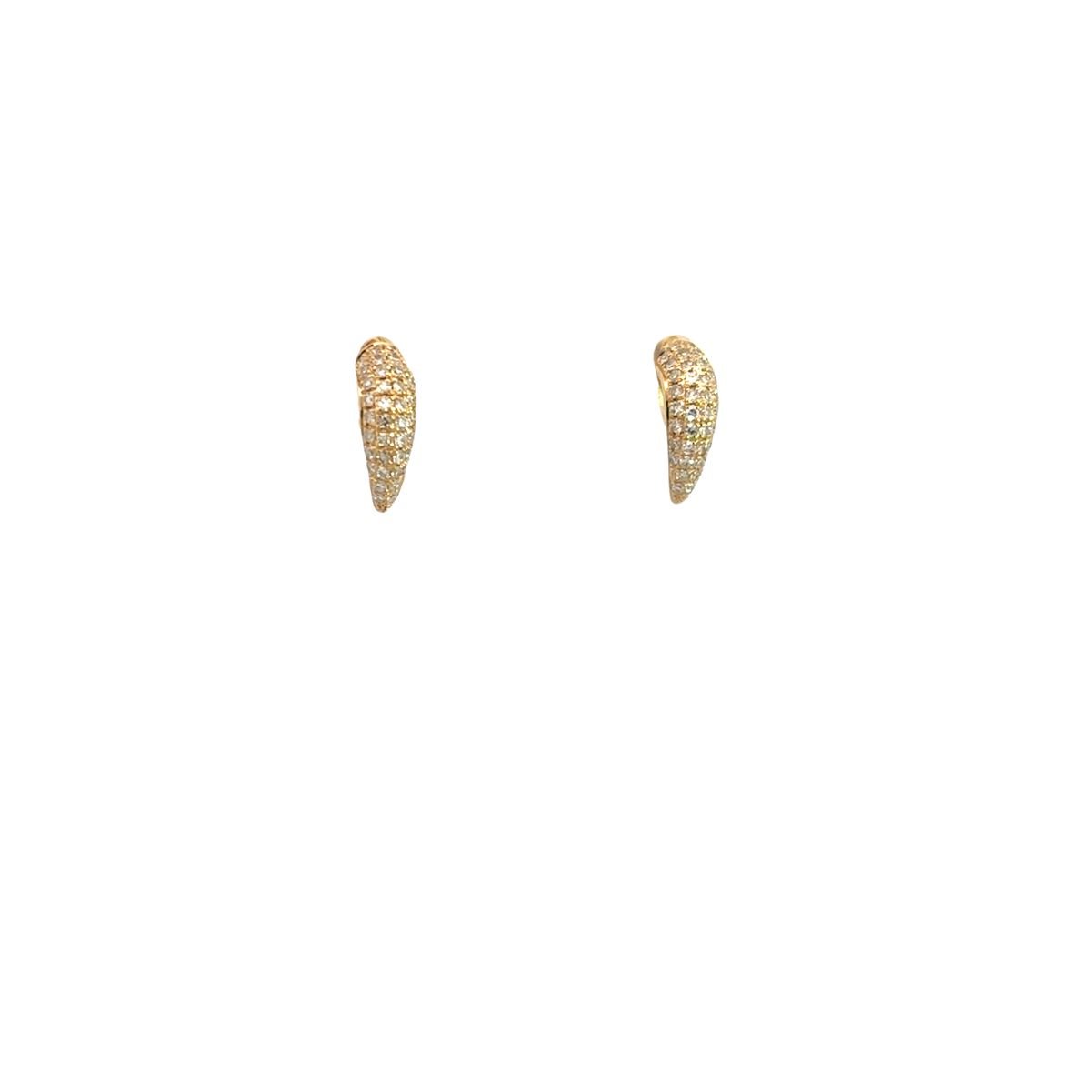 D0.16CT 14KY MINI CLAW EARRINGS - C'SANTOS