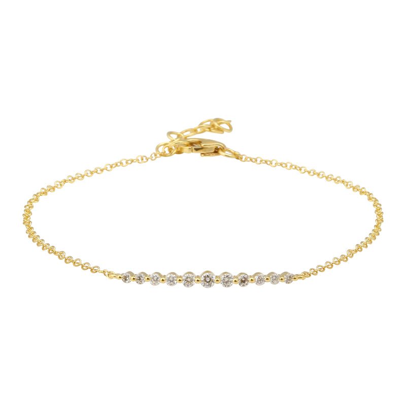 D0.21CT 14KY BAR DIAMOND BRACELET - C'SANTOS