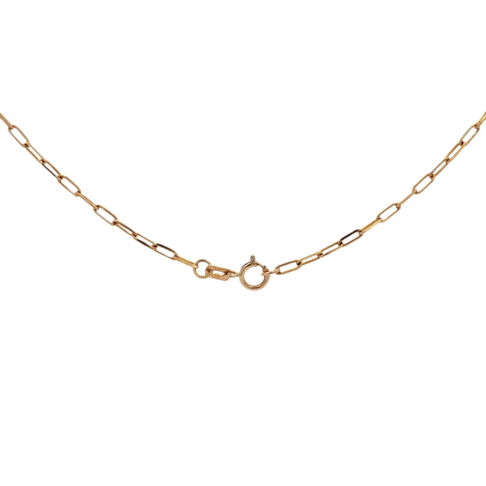 D0.21CT 14KY NECKLACE LIGHT BLUE TOPAZ 24.5CT AND SAPPHIRE - C'SANTOS