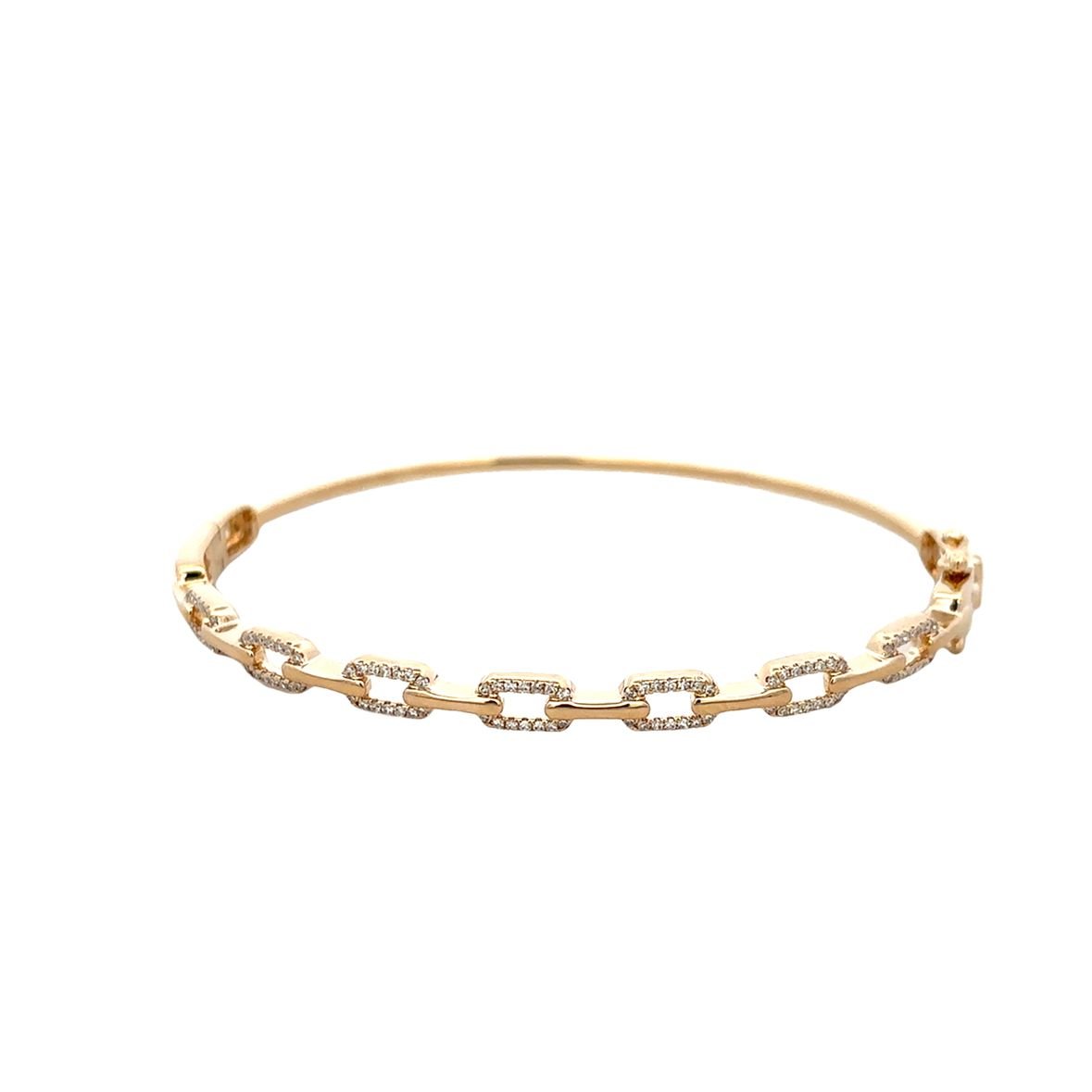 D0.25CT 14KY LINKS DIAMONDS BANGLE - C'SANTOS